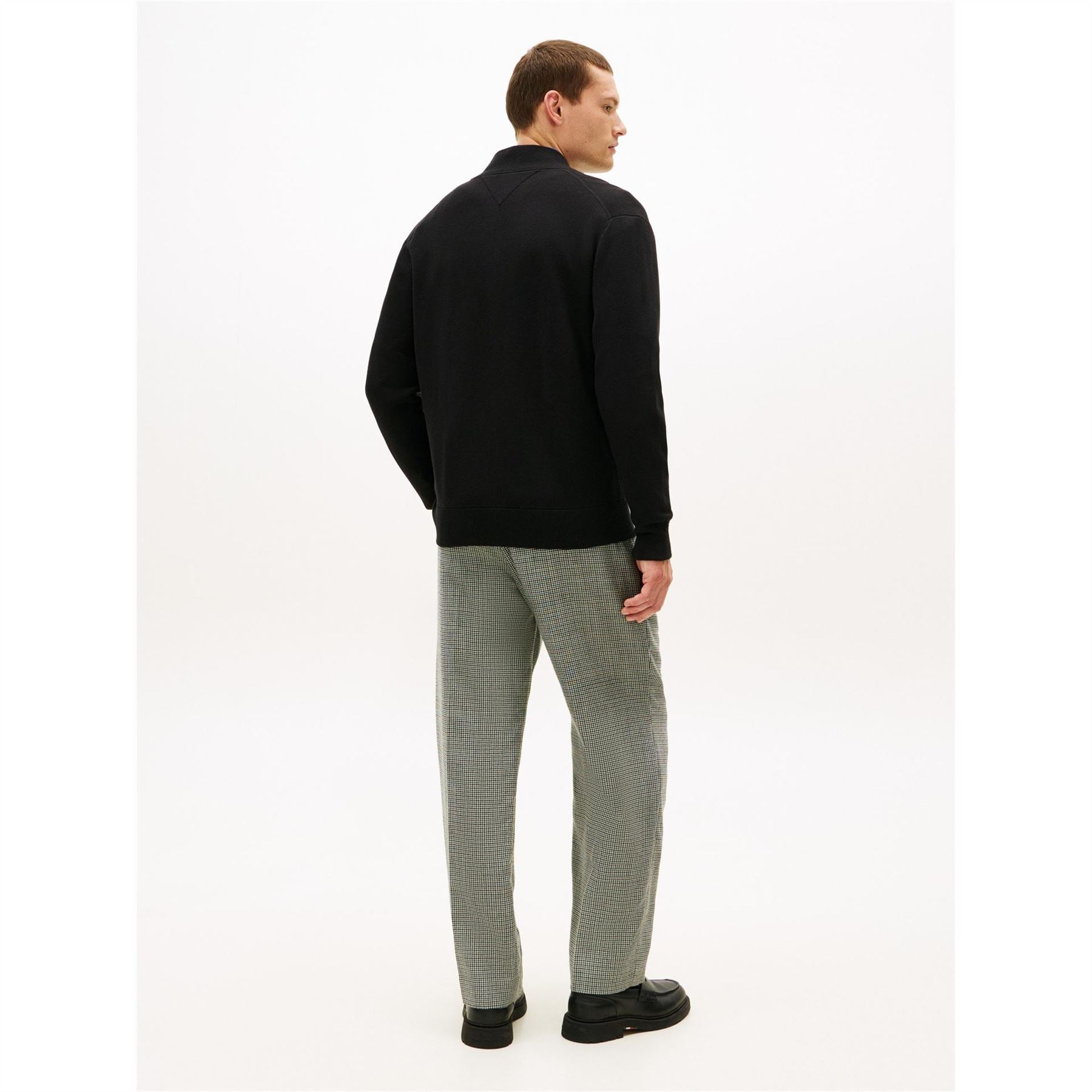 Tommy Hilfiger Solid Patterned Ribbed Cuff Baseball Jacket