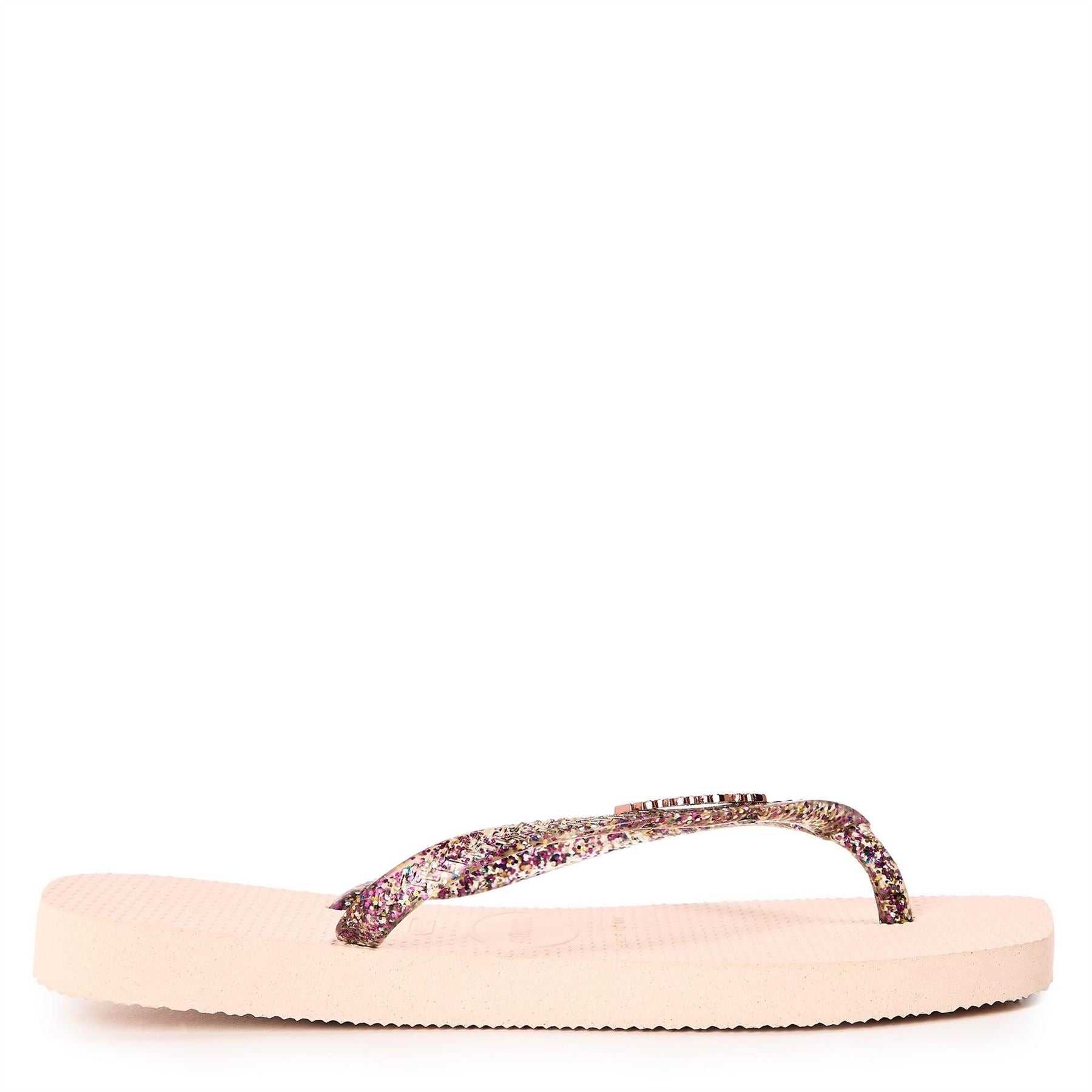 Havaianas Kids Square Logo Metallic Flip Flops