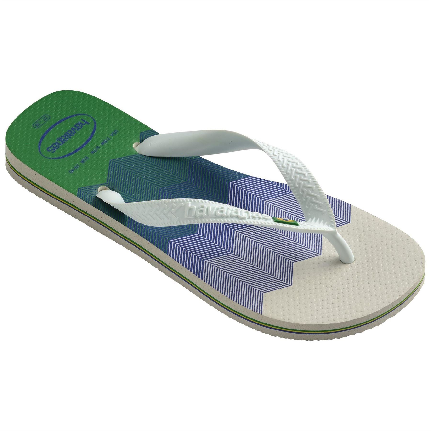 Havaianas Womens Hav. Brasil Fresh Black Black Leaf Flip Flops