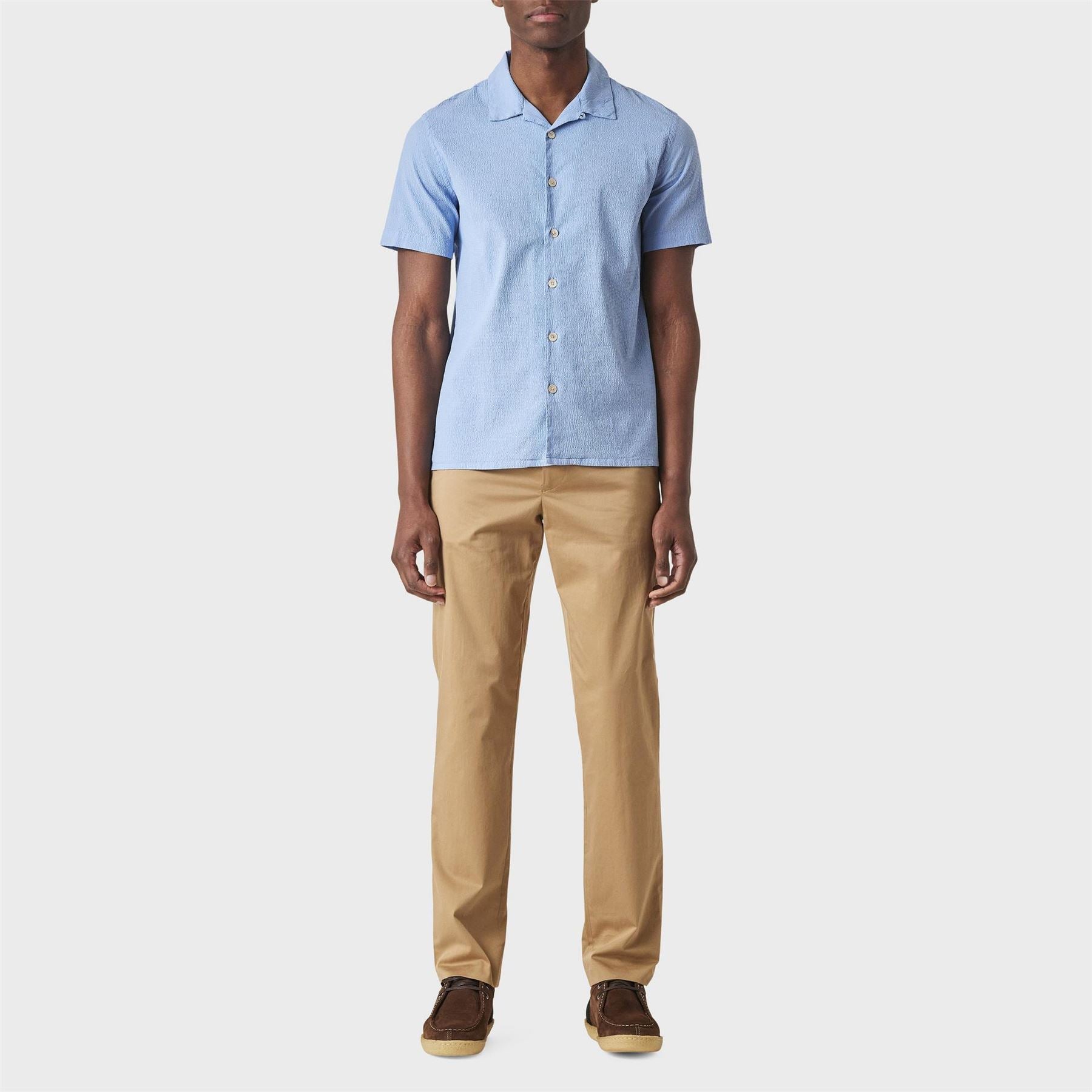 PS Paul Smith Seersucker Short Sleeve Plain Shirt