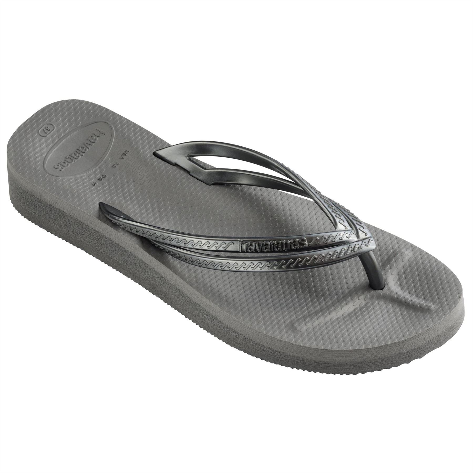 Havaianas Hav. Wedges Steel Grey Steel Grey 3 Flip Flops Womens