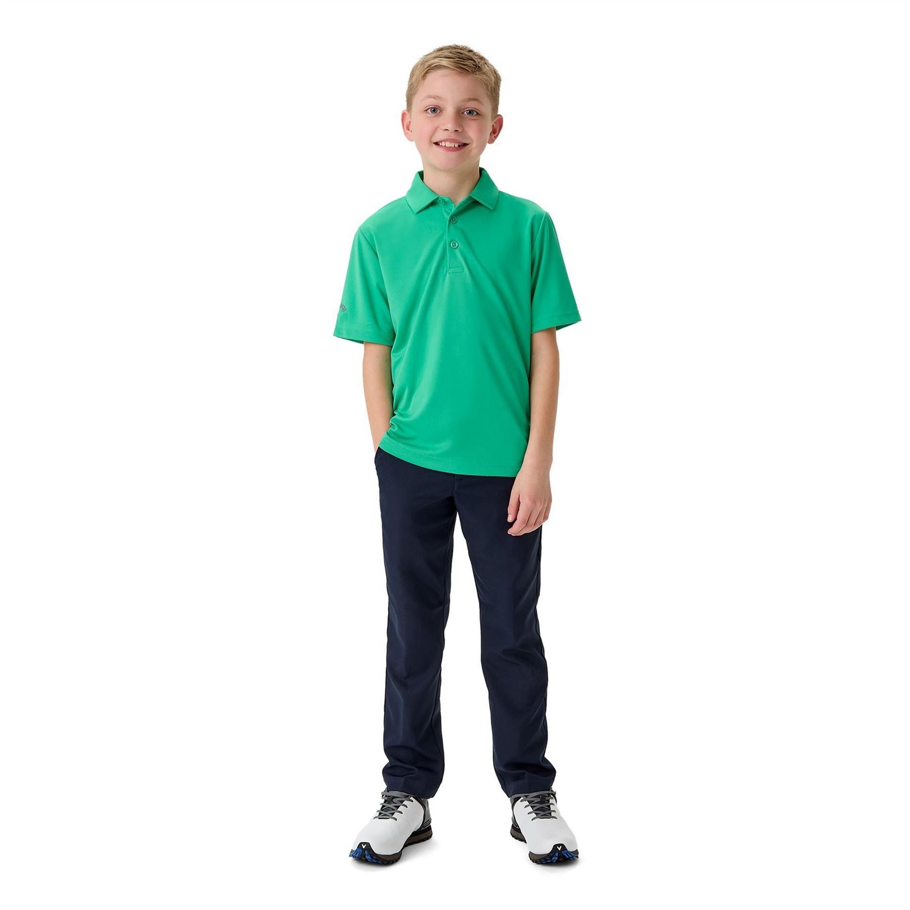 Callaway Kids Solid Short Sleeve Performance Polo Shirt