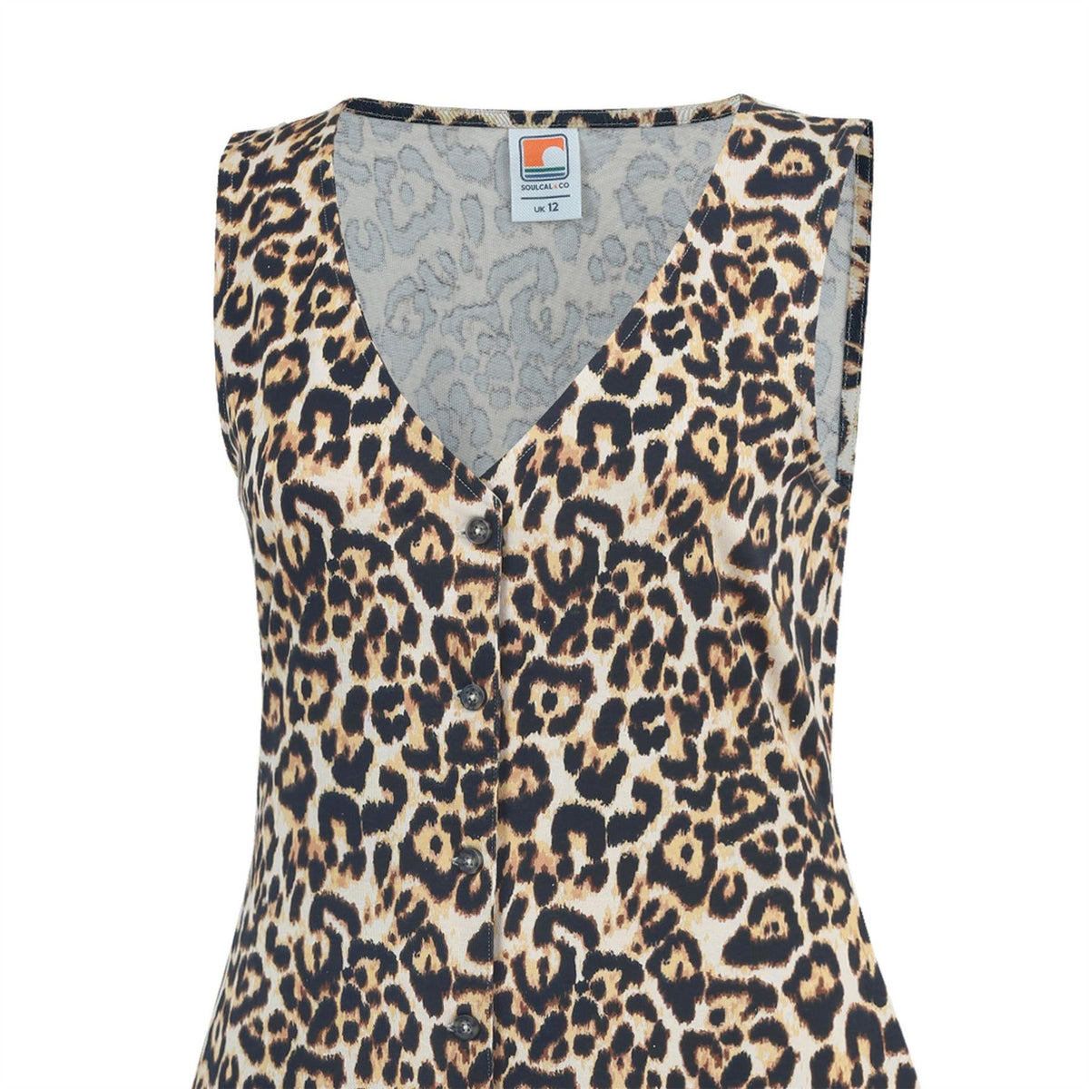 SoulCal V-Neck Midi A-Line Dress