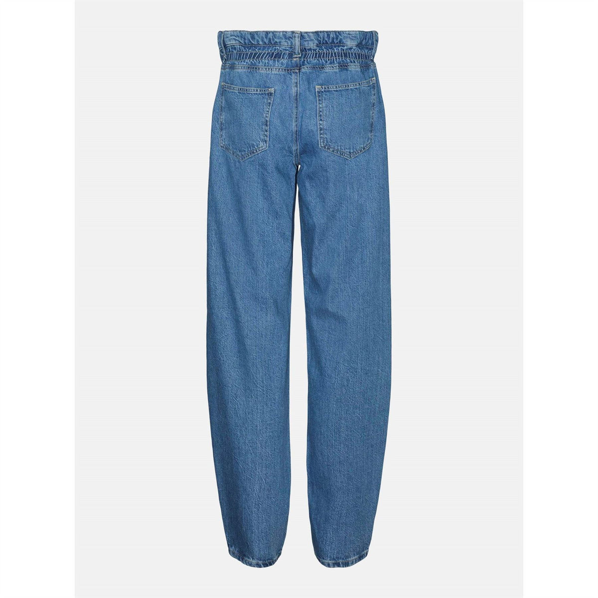 Mamalicious Solid Patterned Straight Hem Mom Jeans