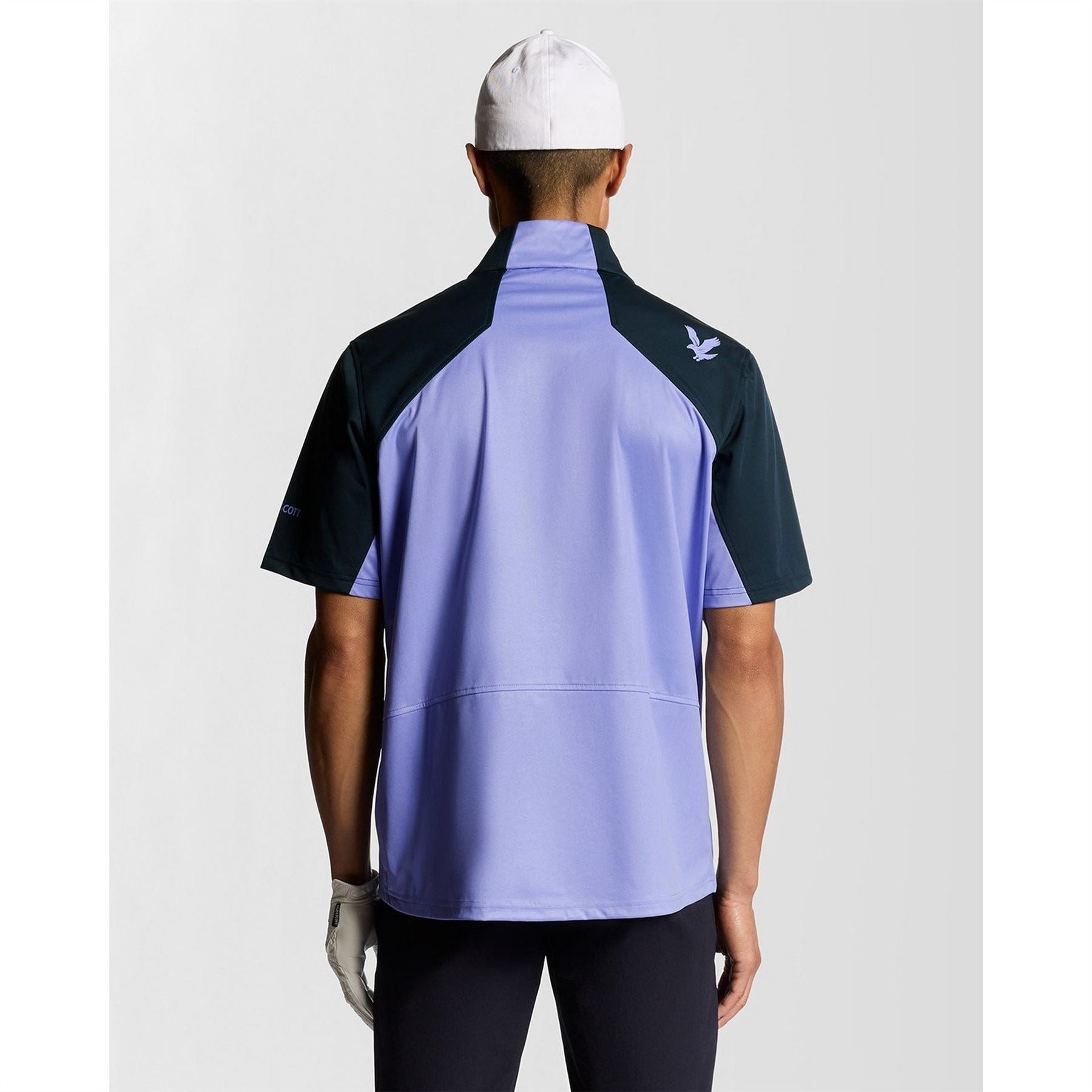 Lyle and Scott Funnel Neck High Collar Short Sleeve Athletic Shirt