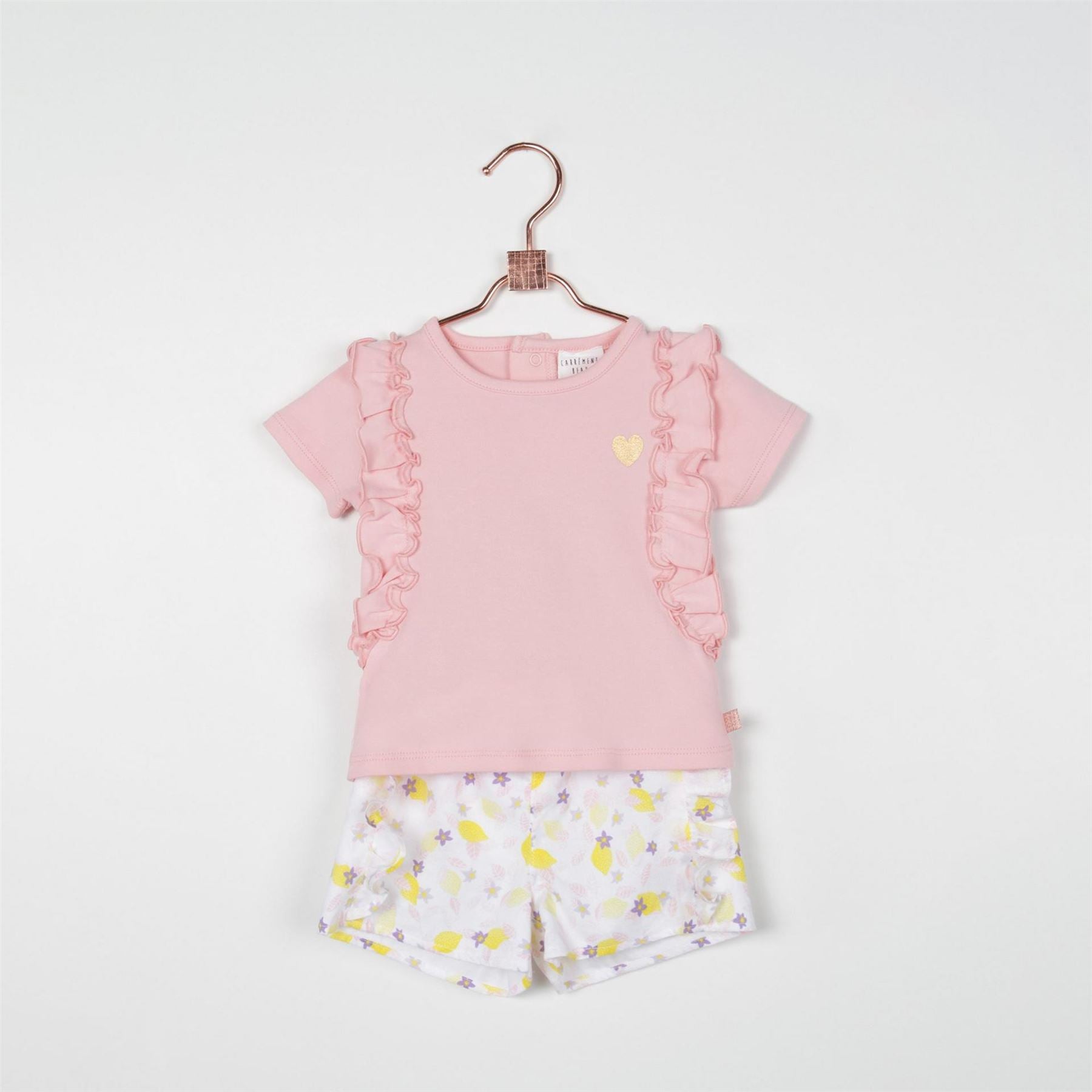 Carrement Beau Floral Patterned Bermuda Shorts with Ruffle Hem