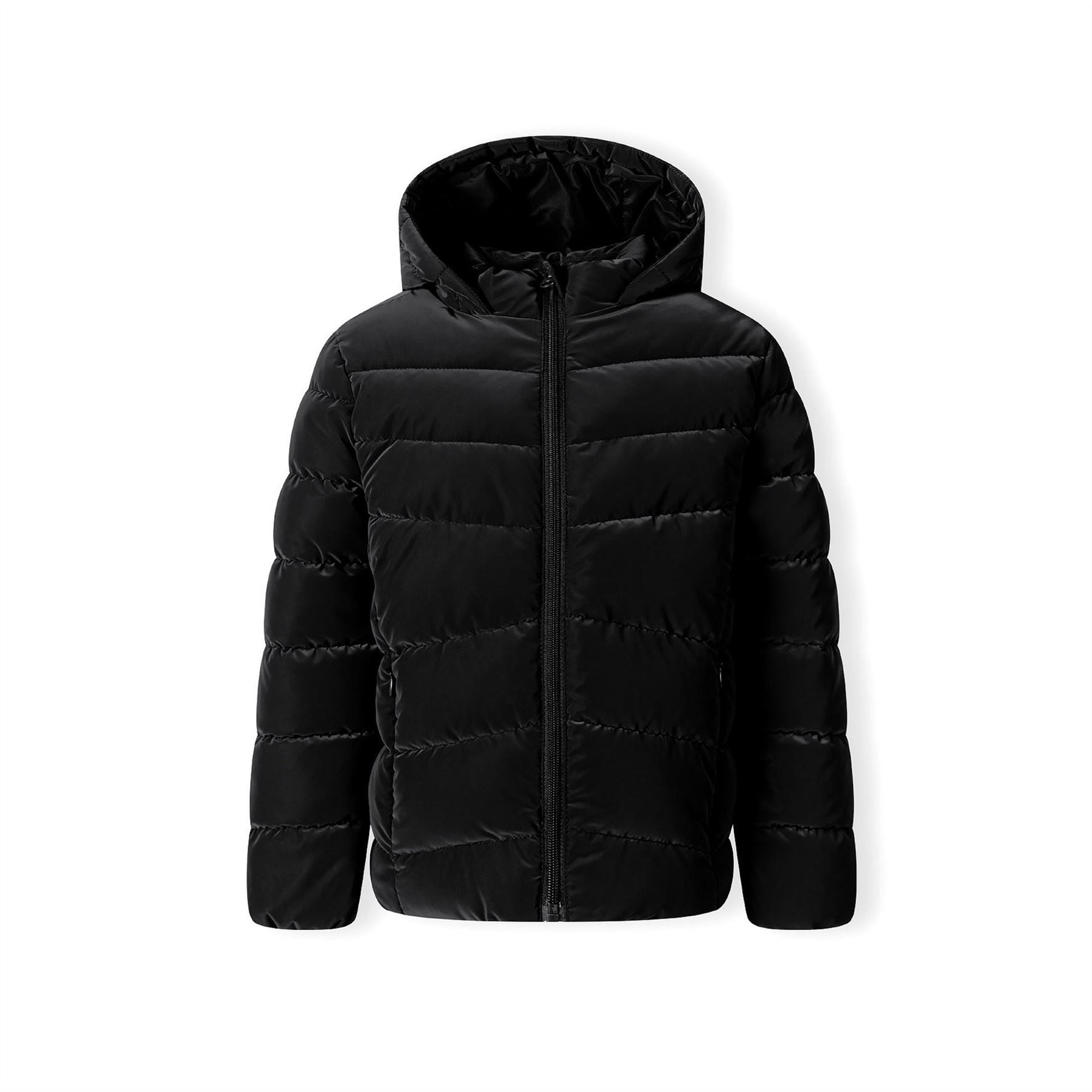 Minoti Girls Padded Jacket Velvet Feel Black