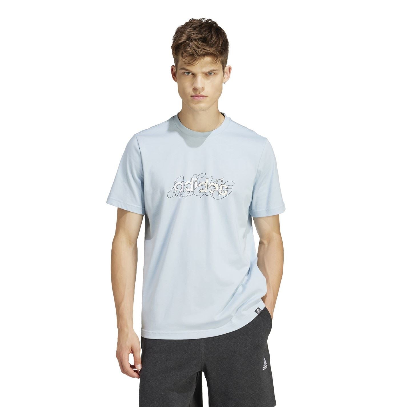 adidas Mens Essentials Single Jersey Logo T-Shirt