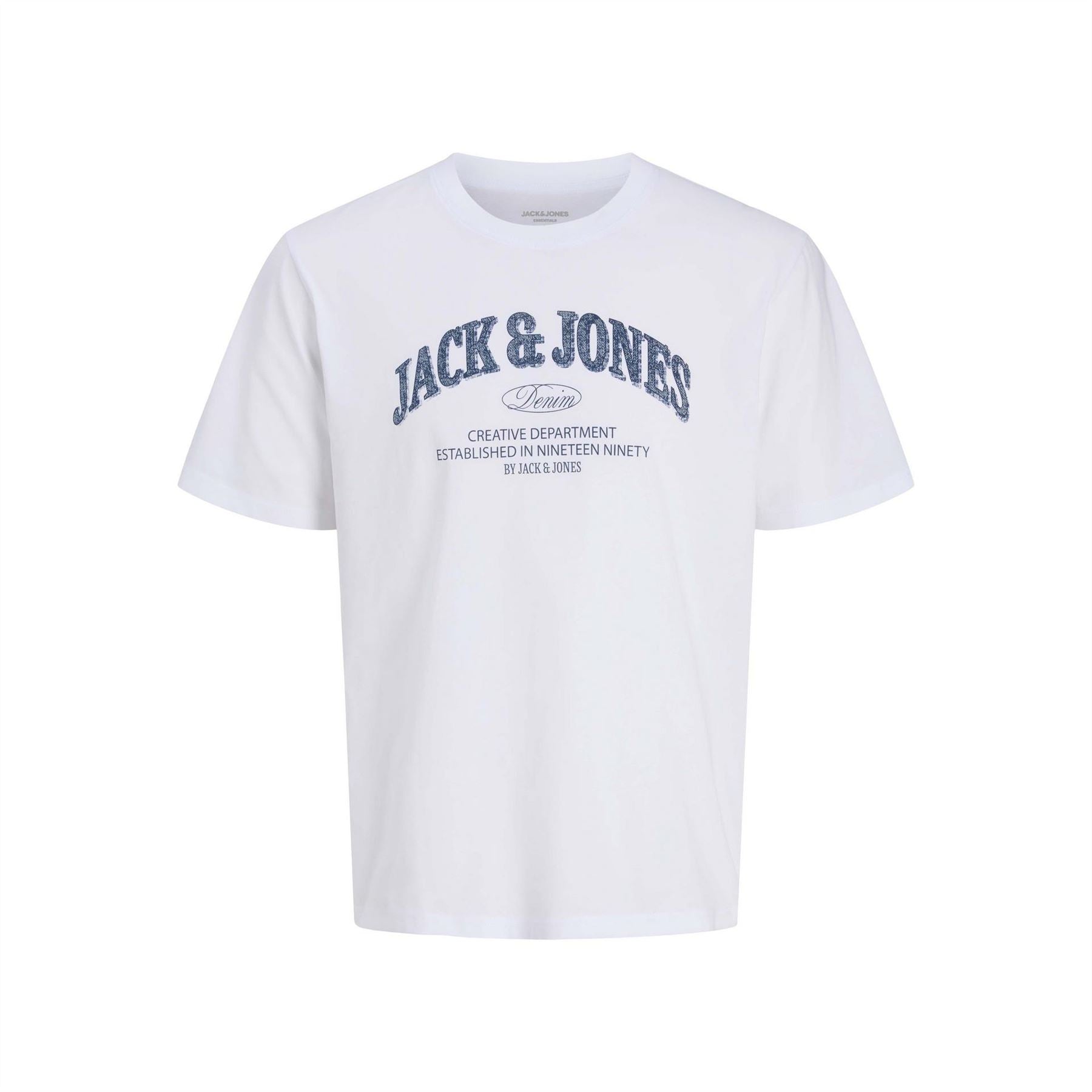 Jack and Jones Denver Wordmark Graphic Crew Neck Short Sleeve T-Shirt