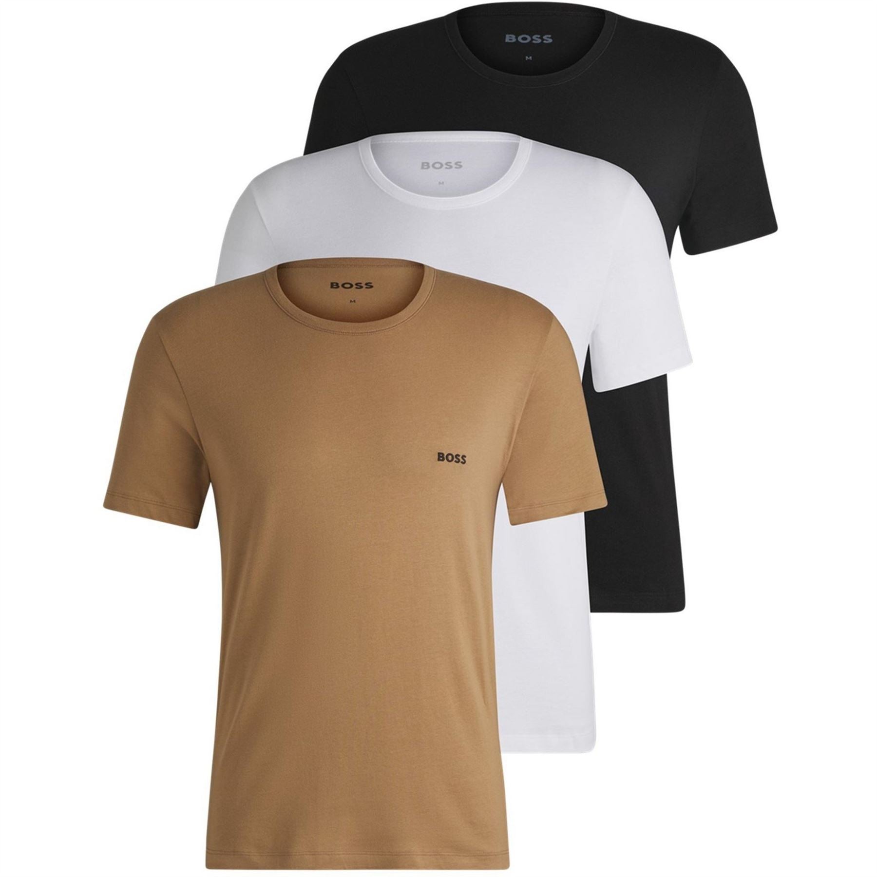 Boss BOSS Bodywear 3 Pack Premium Cotton T Shirts   Crew Neck