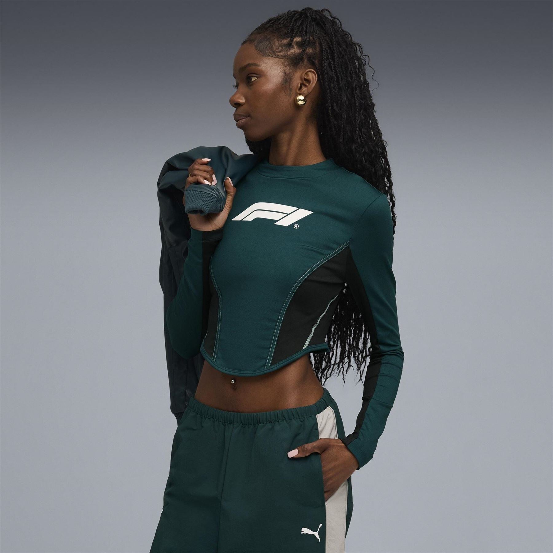 Puma F1 Lifestyle Racing Long Sleeve Corset Top
