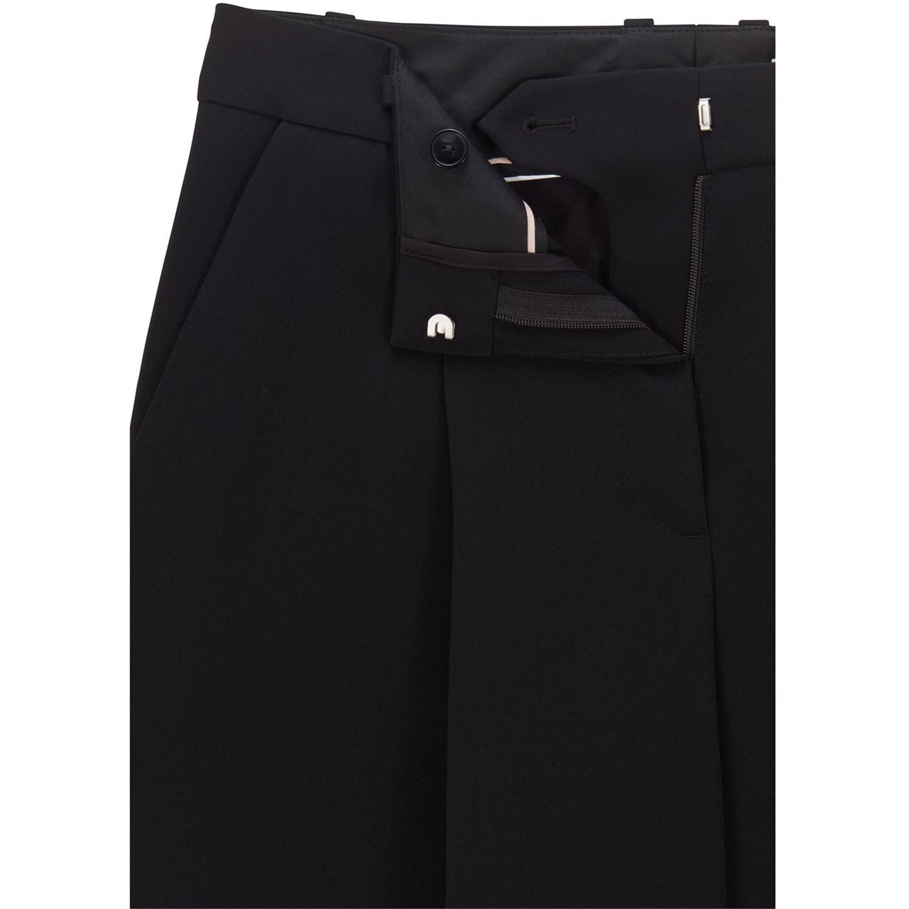 Boss Tapana Solid Patterned Straight Trousers