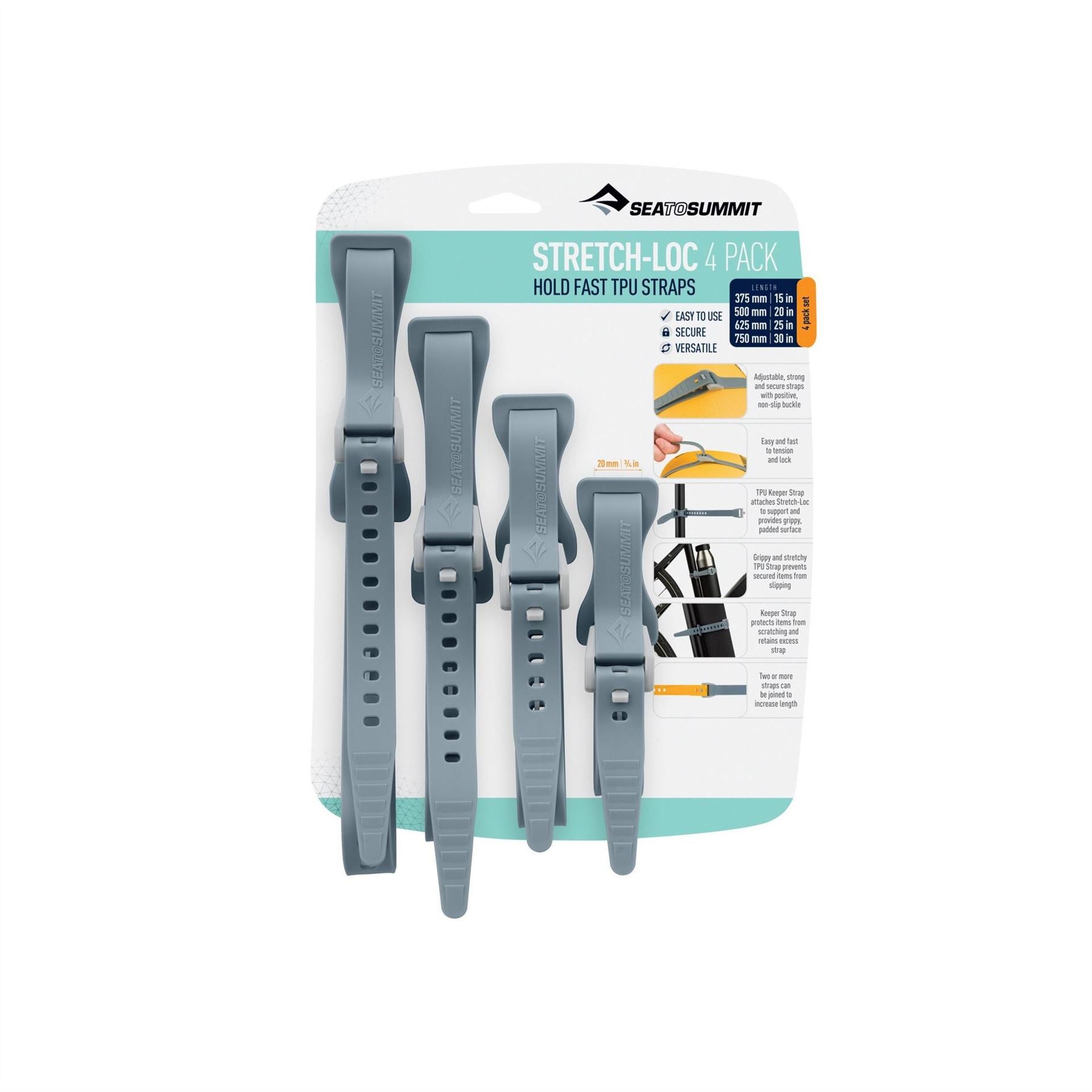 Sea to Summit Adults Stretch Lock Luggage Straps
