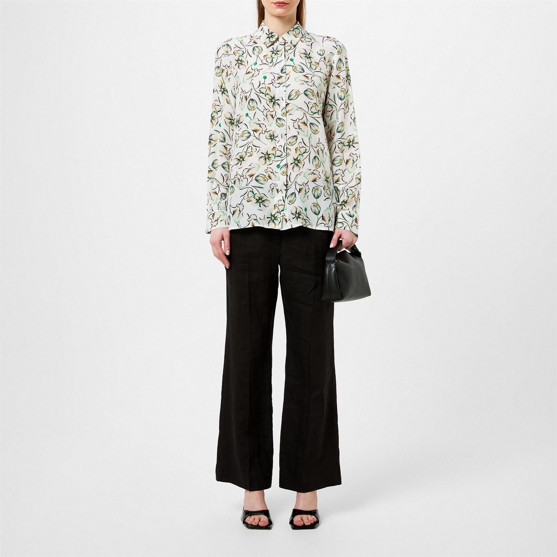Marella Goccia Floral Long Sleeve Patterned Shirt