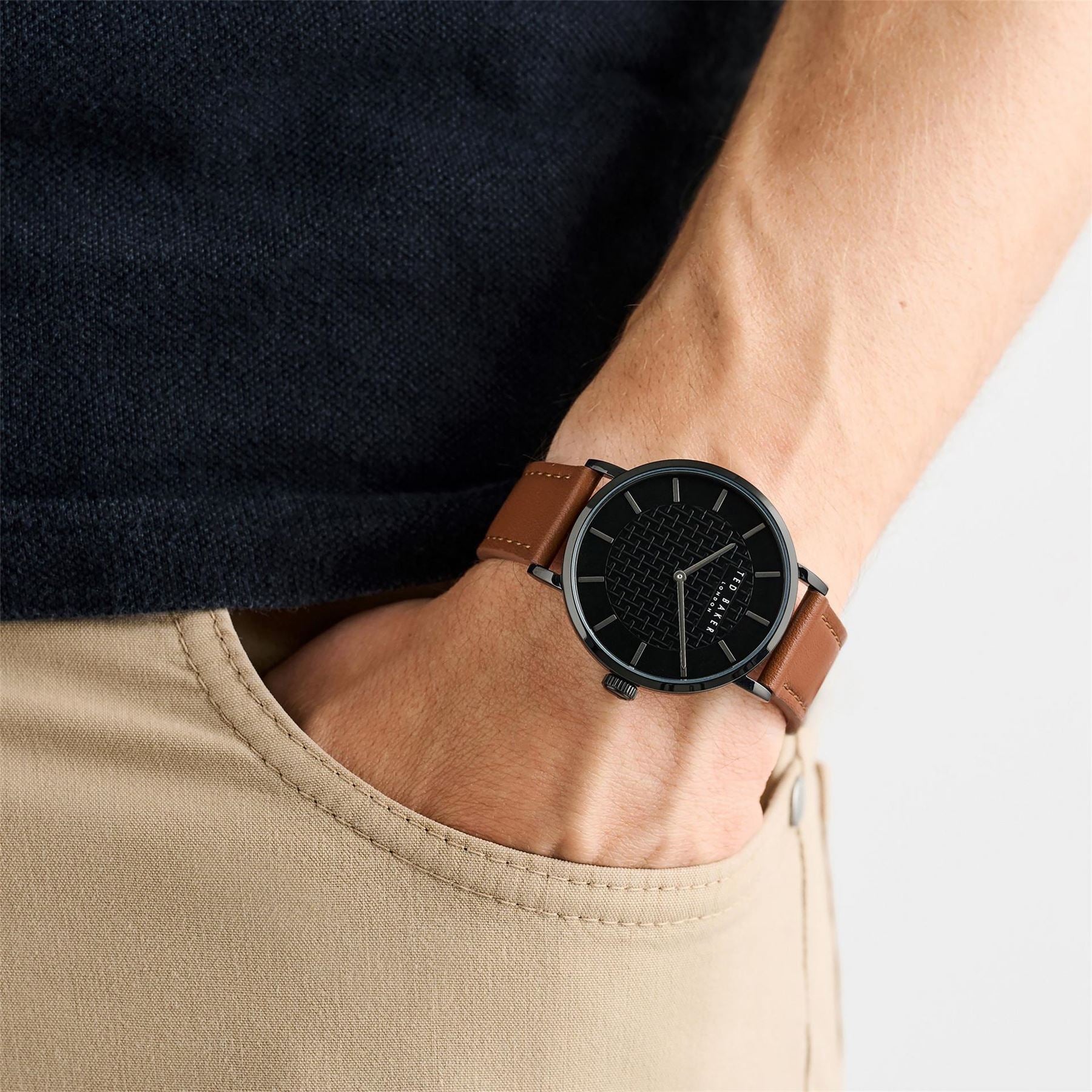 Ted Baker Staciie Leather Single Wrap Dress Analogue Watch