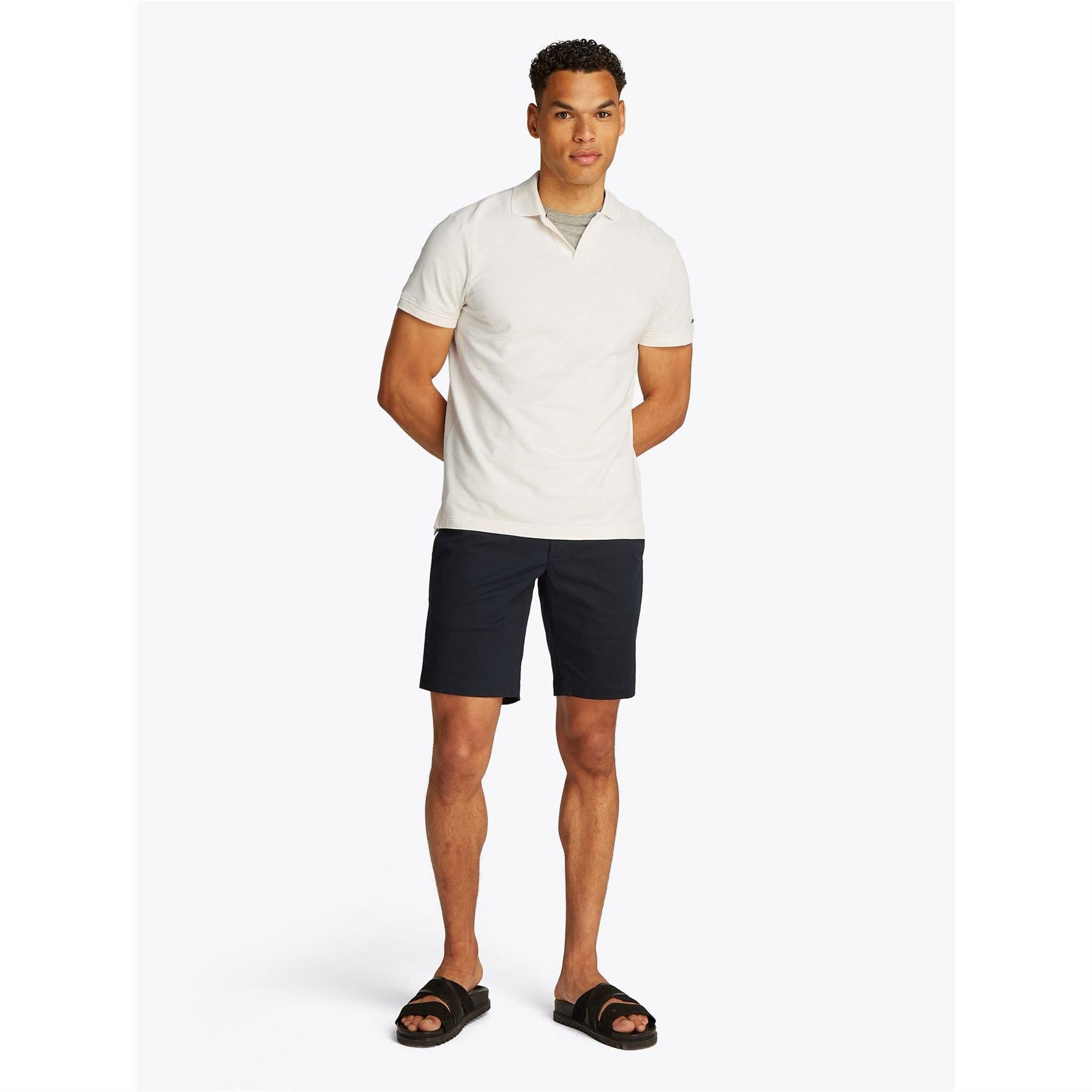Tommy Hilfiger Cotton Linen Terry Short Sleeve Polo Shirt