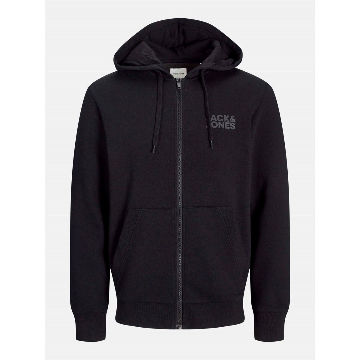 Jack and Jones Mens Corp Logo Sweat Zip Hood