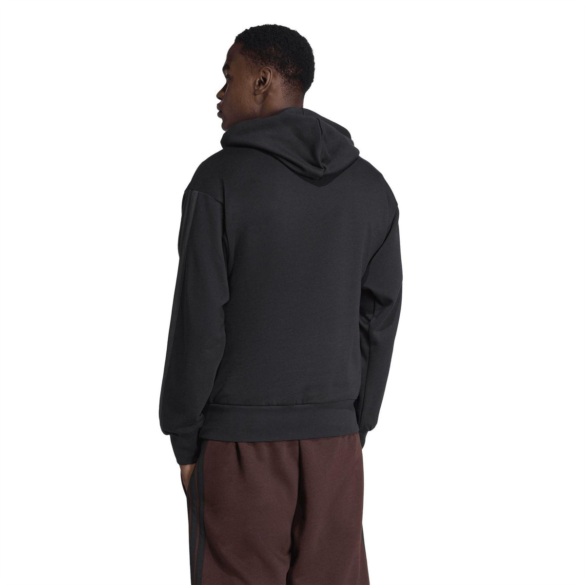 adidas Mens Fleece 3 Stripes Hoodie