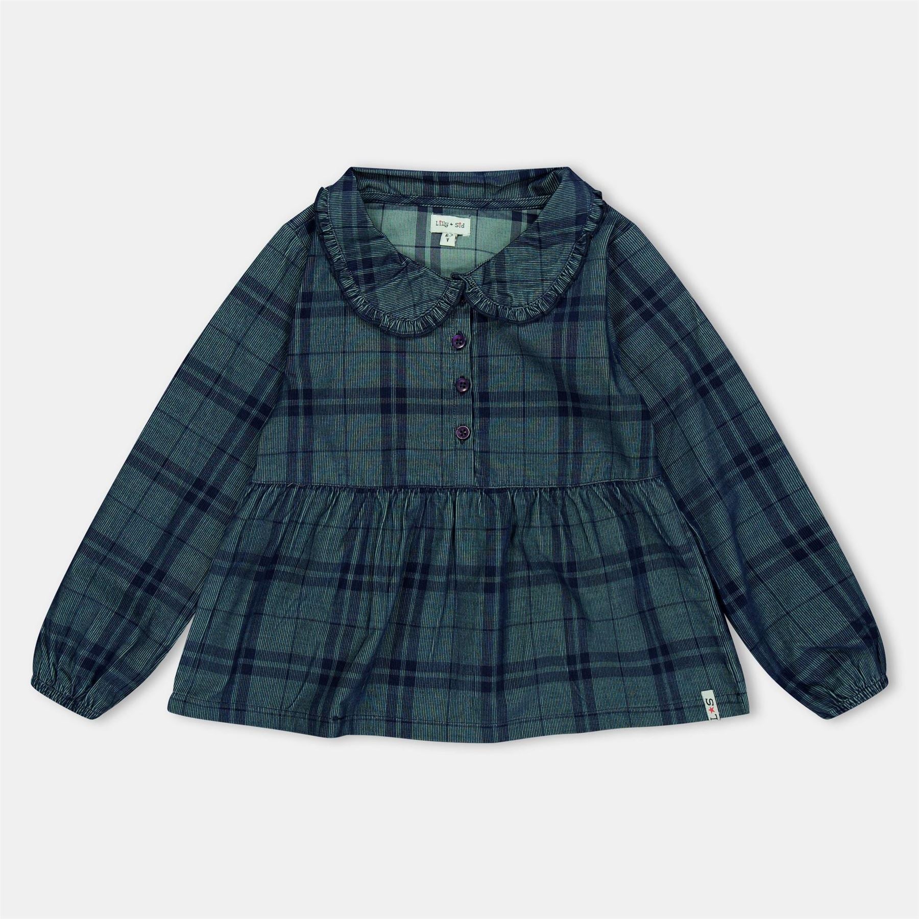 Lilly and Sid Check Collar Regular Fit T-Shirt