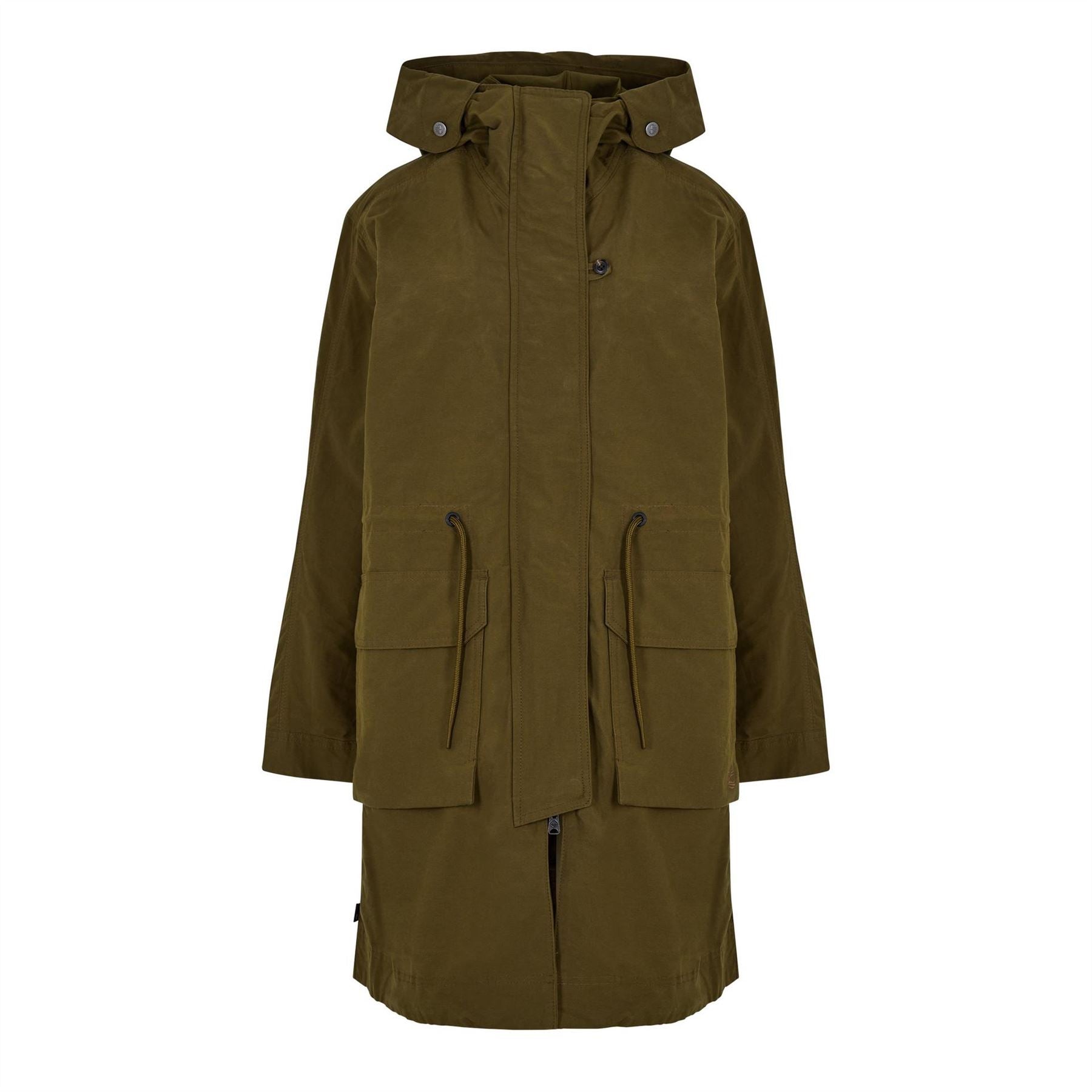 Timberland Solid Patterned Hooded Parka Coat