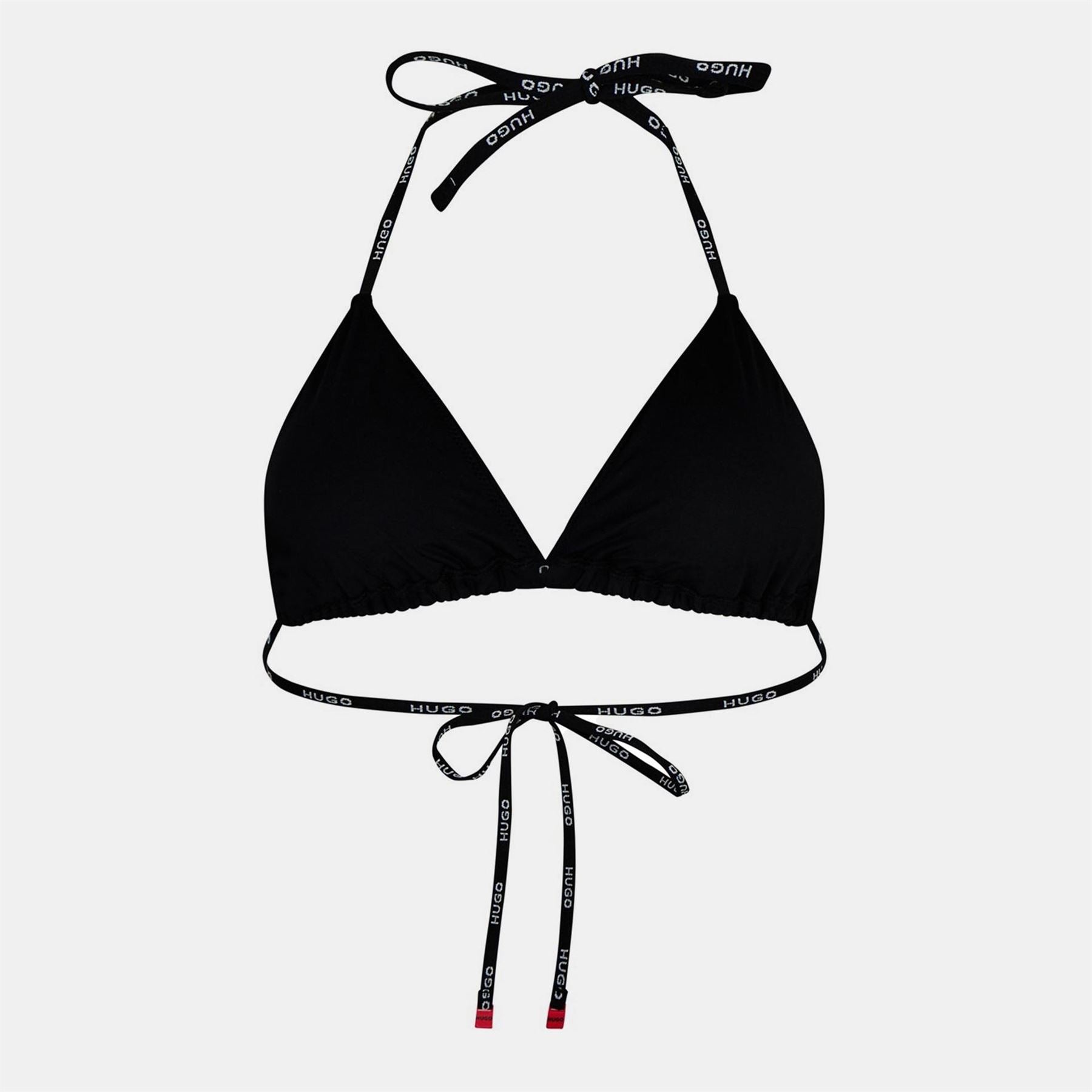 Hugo Logo Detailed Adjustable Triangle Bikini