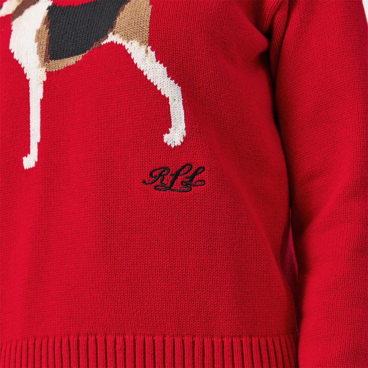 Lauren by Ralph Lauren Dog Graphic Crew Neck Long Sleeve Sweater