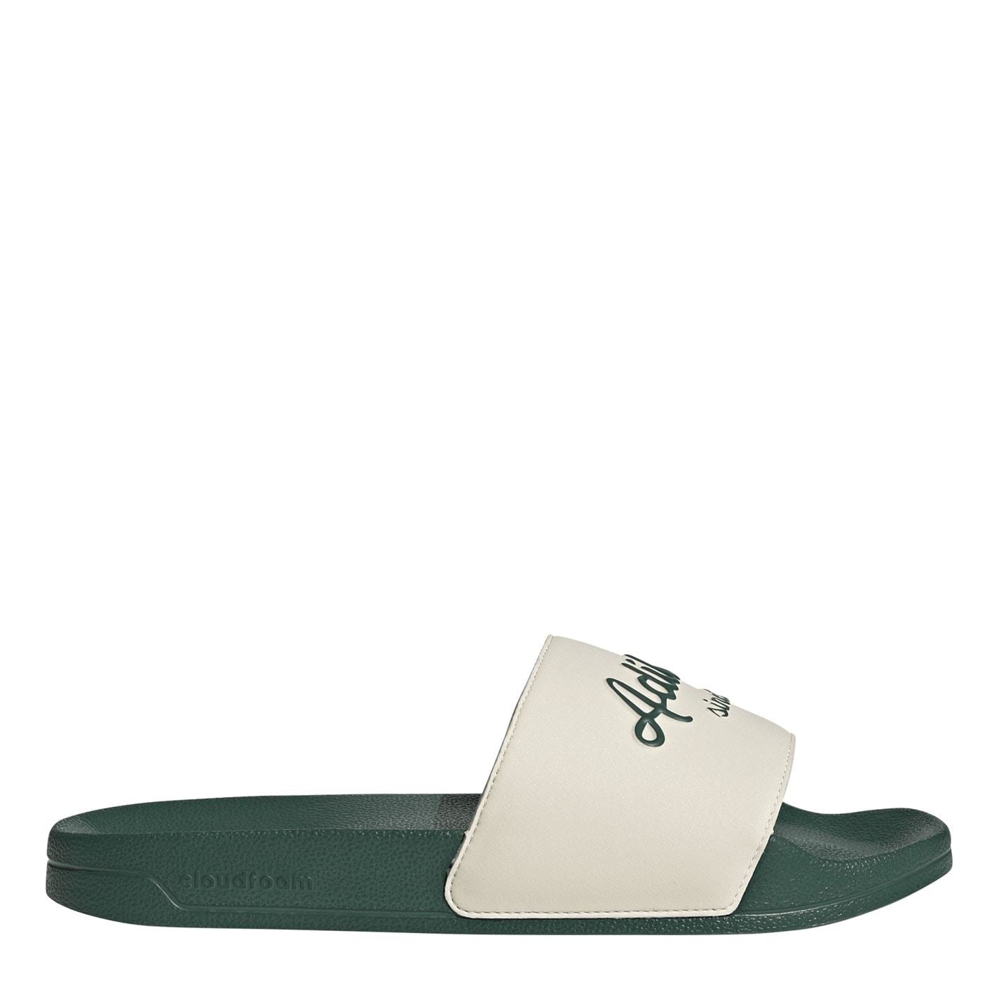 adidas Adilette Slides Open Toe Lettering Sandals