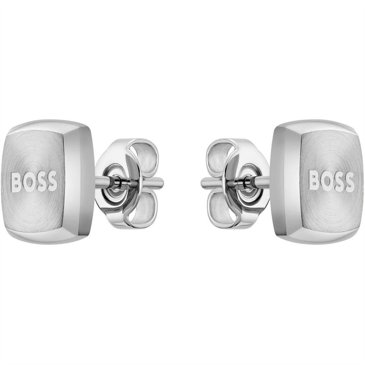 Boss Yann Stud Stainless Steel Square Earrings
