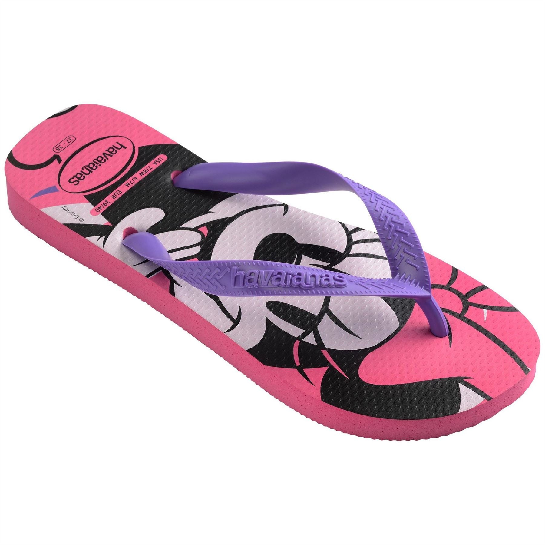 Havaianas Mens Hav. Top Disney Ruby Red Black 45 4 Flip Flops