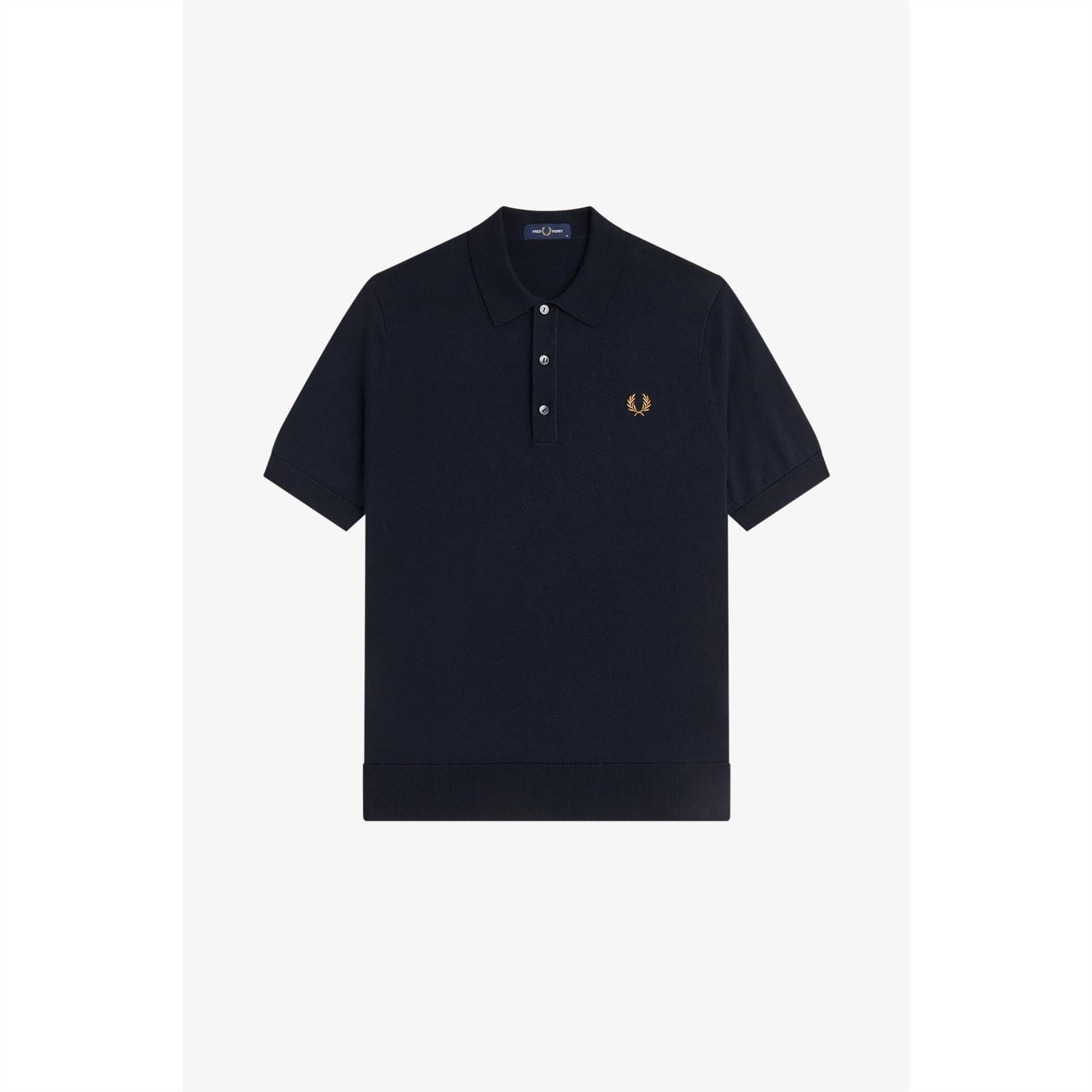 Fred Perry Knitted Short Sleeve Polo Shirt