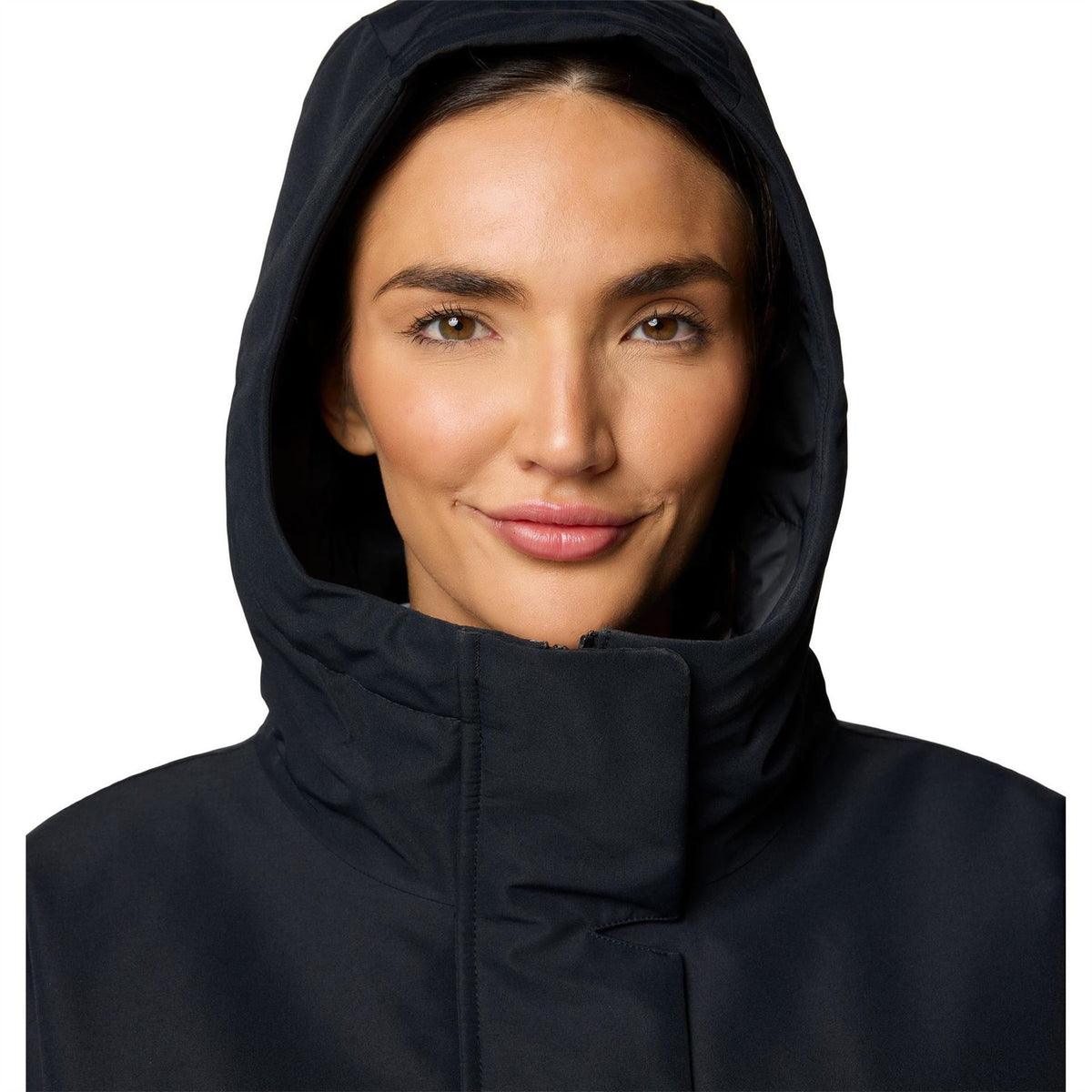 Columbia Ventre Hooded Drawstring Solid Patterned Parka Jacket