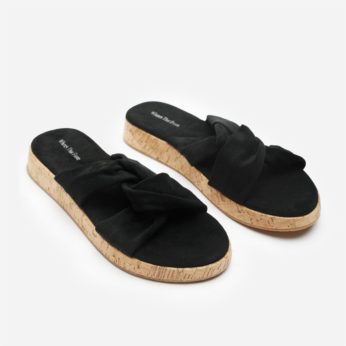 Wheres That From Knotted Open Toe Low Wedge Sandal