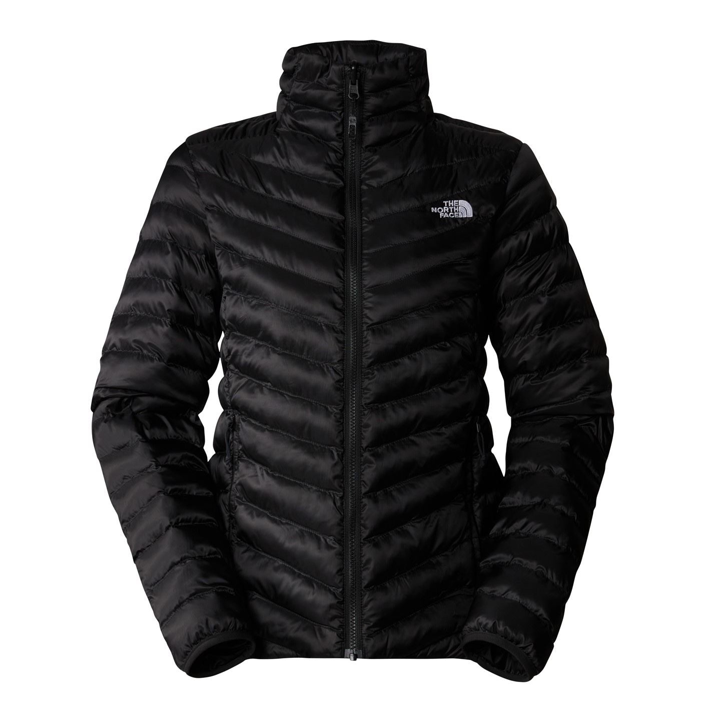 The North Face Womens Huila Solid Patterned Ribbed Cuff Puffer Jacket
