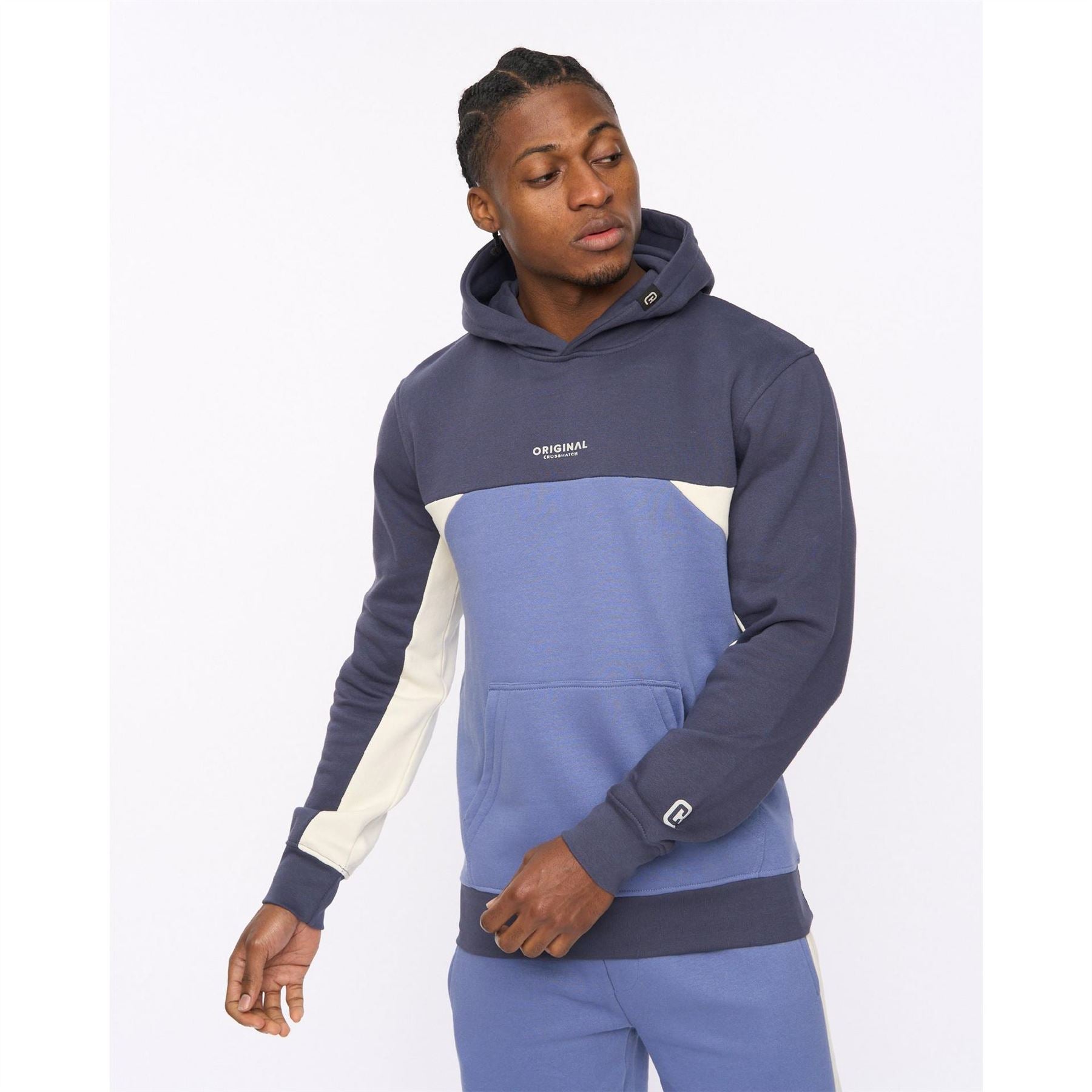 Crosshatch Castlebay Hooded Neck Kangaroo Pocket Sweatshirt
