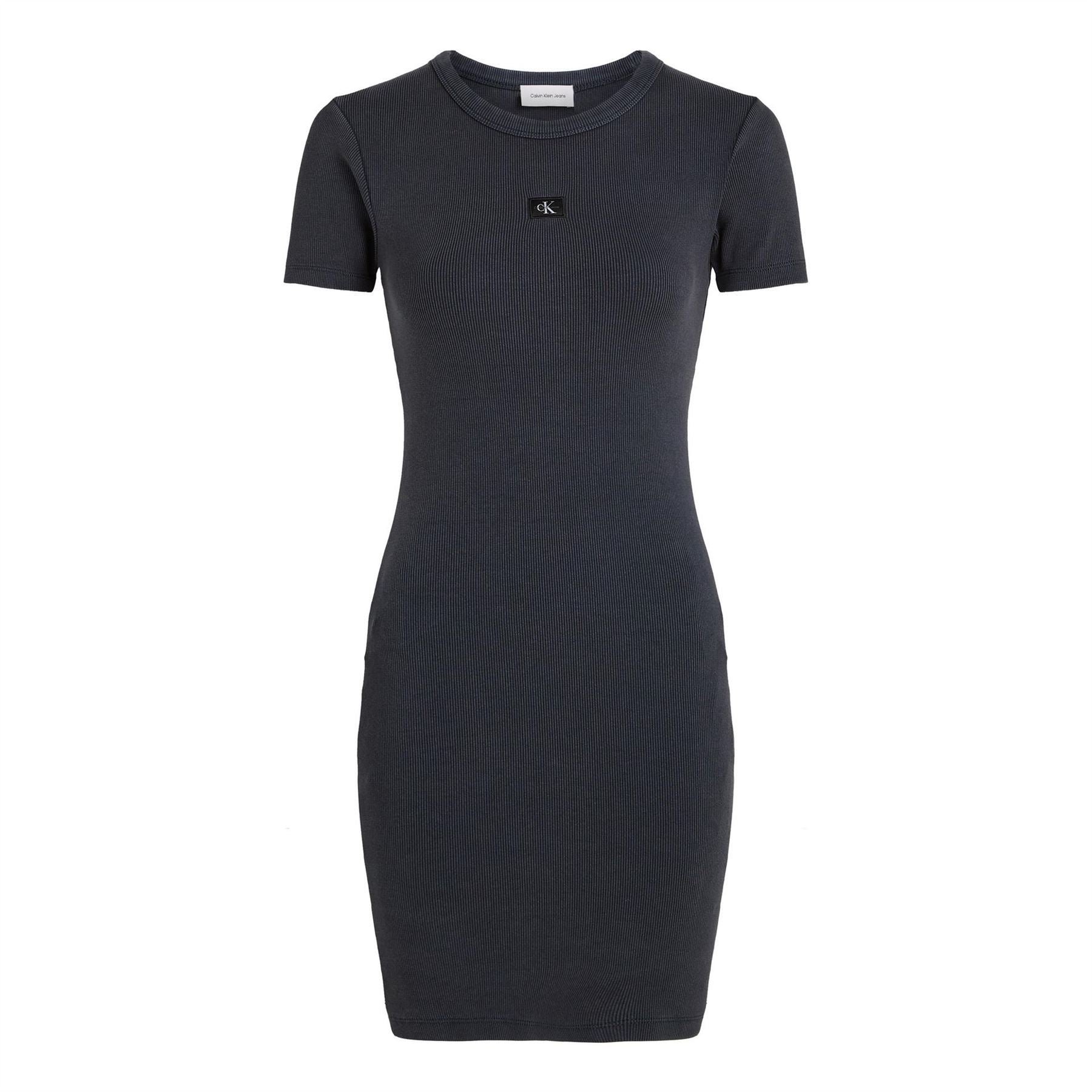 Calvin Klein Jeans Woven Label Rib Dress