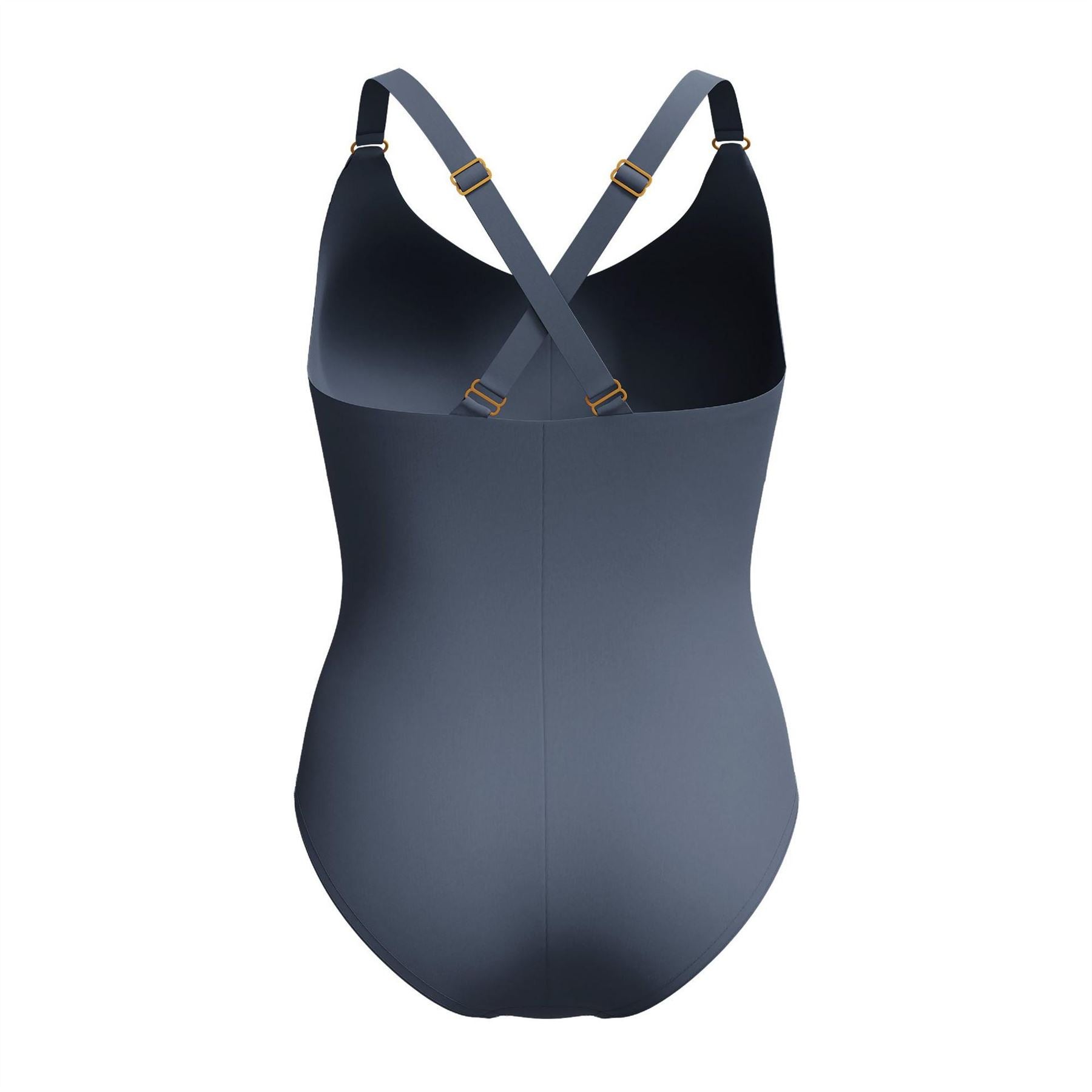 Speedo Shaping V Neck Cross Back One Piece Swimsuit