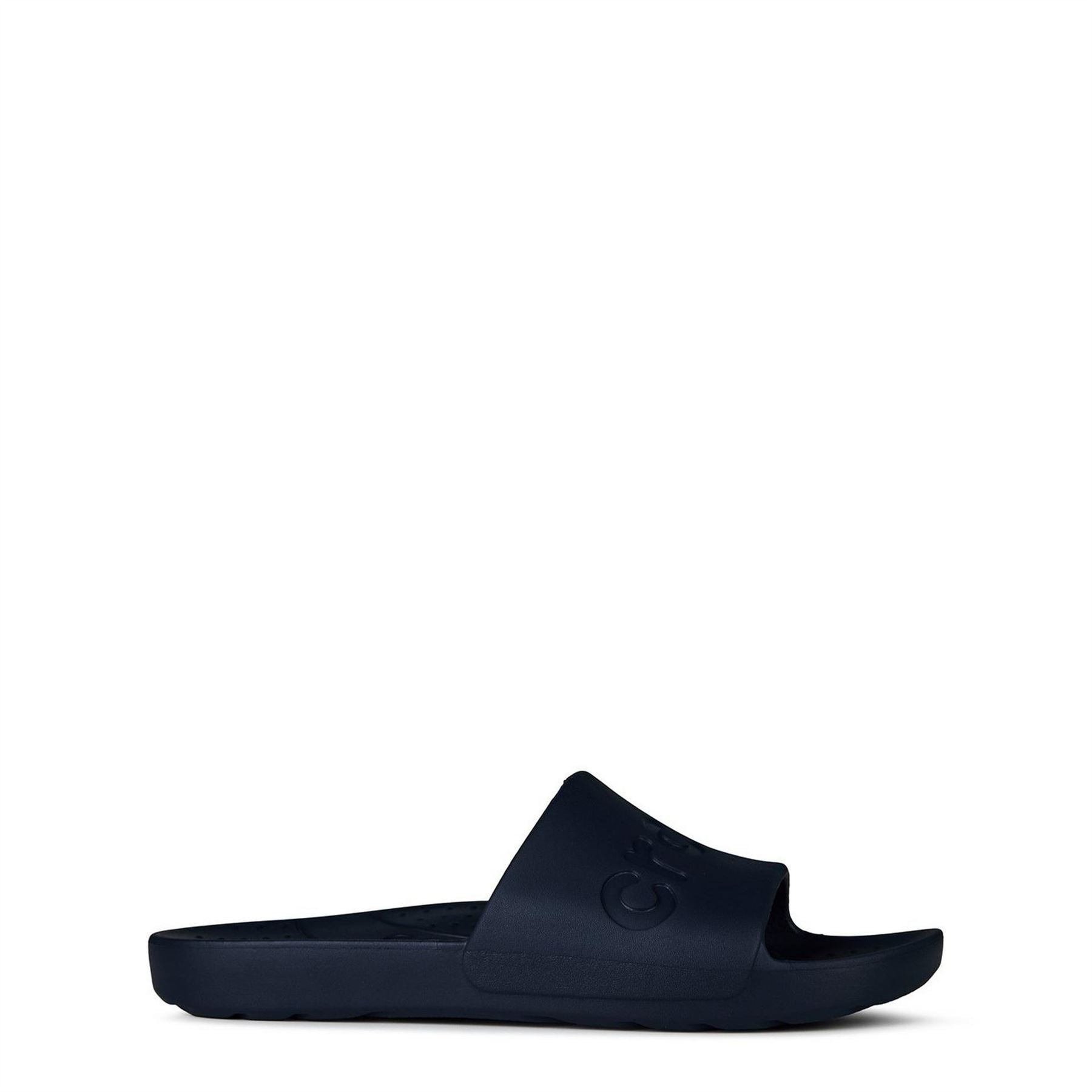 Crocs Logo Print Open Toe Flat Heel Slides
