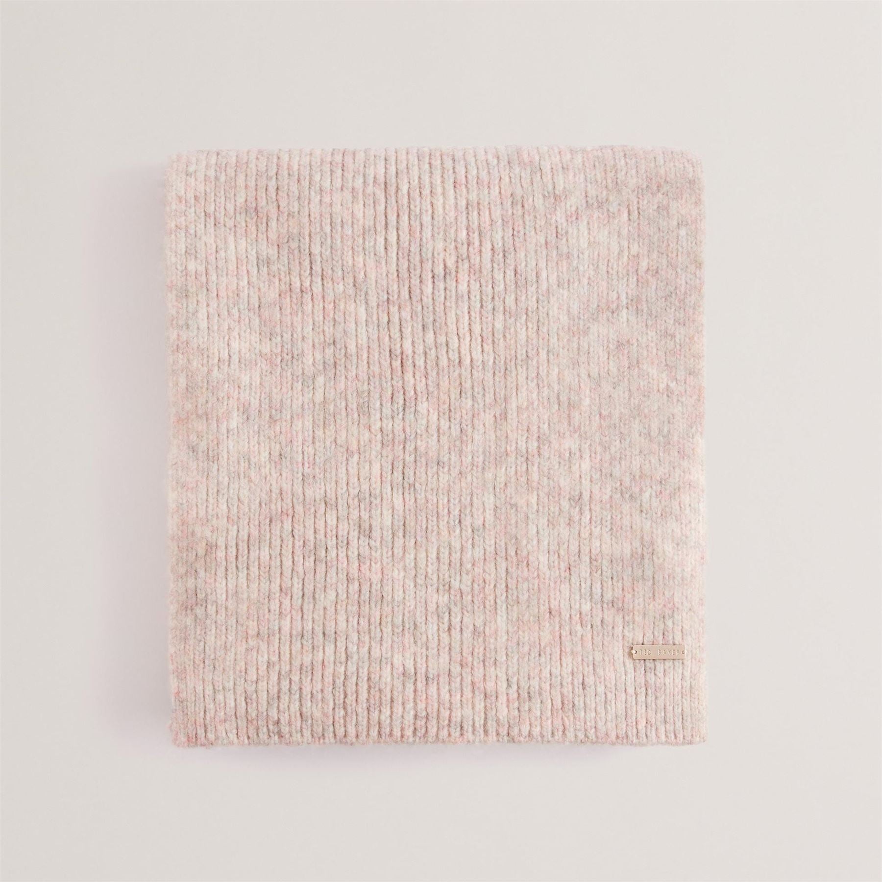 Ted Baker Ribbed Knit Scarf with Logo