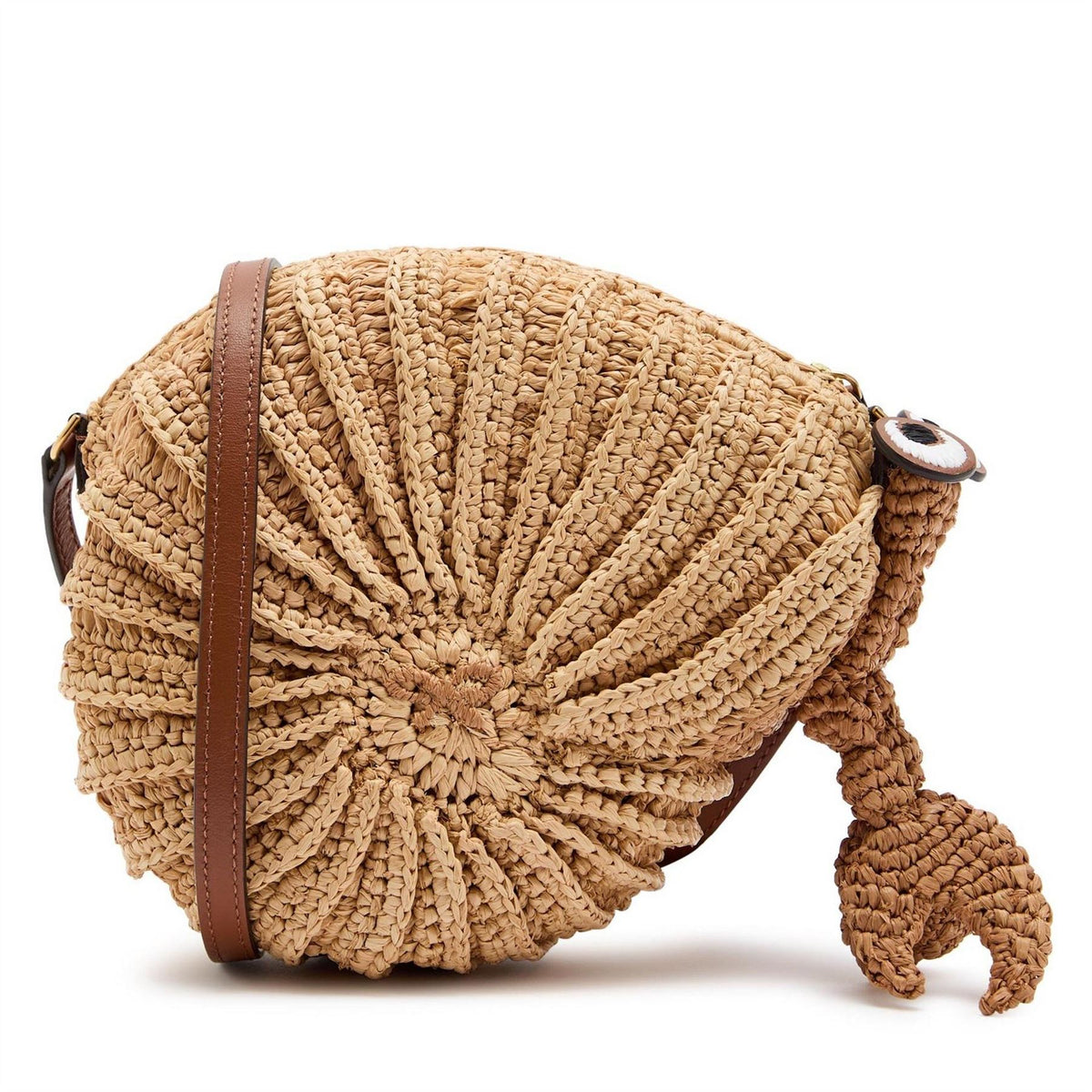 Anya Hindmarch Crab Raffia Leather Cro