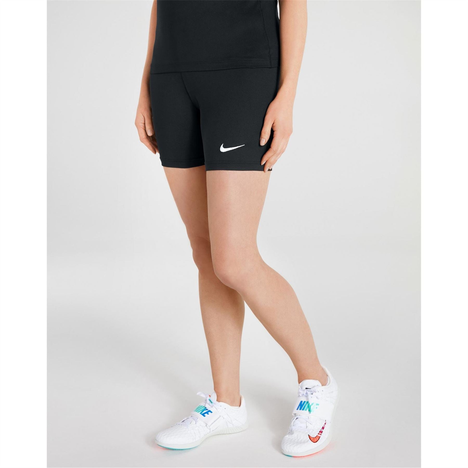 Nike Solid Patterned Compression Shorts with Logo