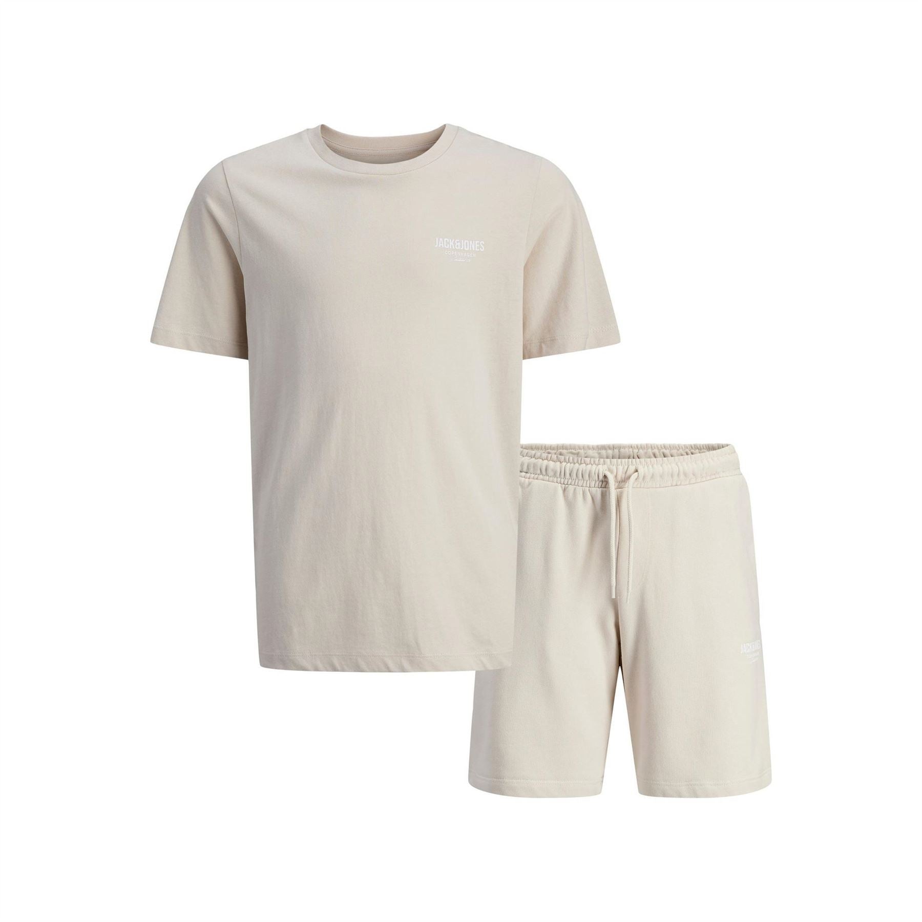 Jack and Jones Lettering Crew Neck Short Sleeve T-Shirt and Short Set
