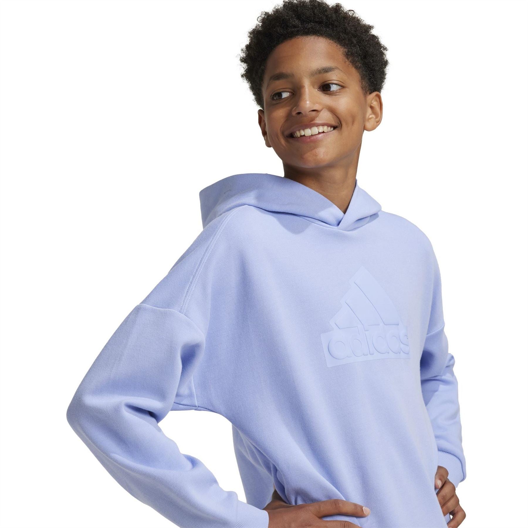 adidas Kids Logo Hooded Neck Long Sleeve Sweatshirt