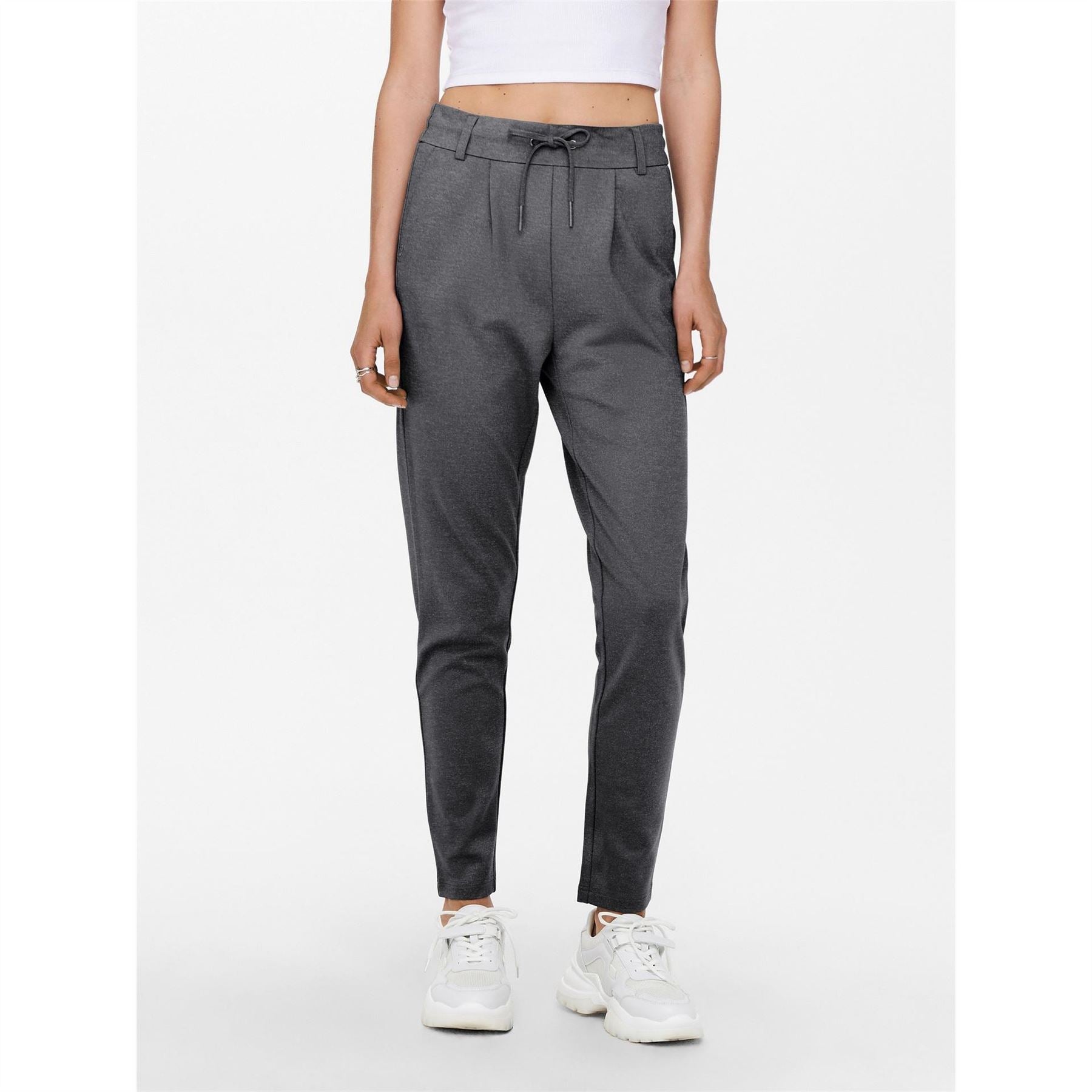 Only Solid Patterned Slim Trousers