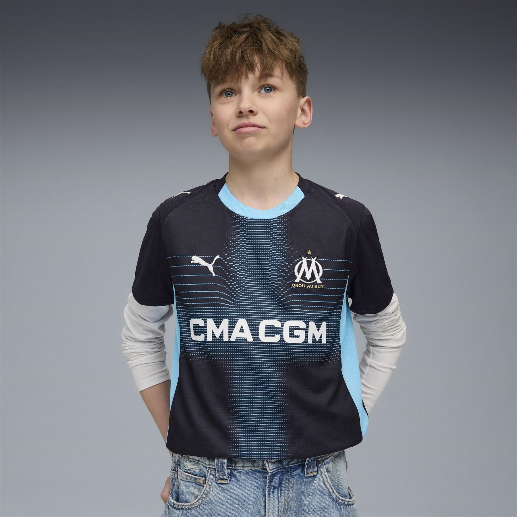 Puma Olympique Marseille Away Shirt 2025 2026 Juniors