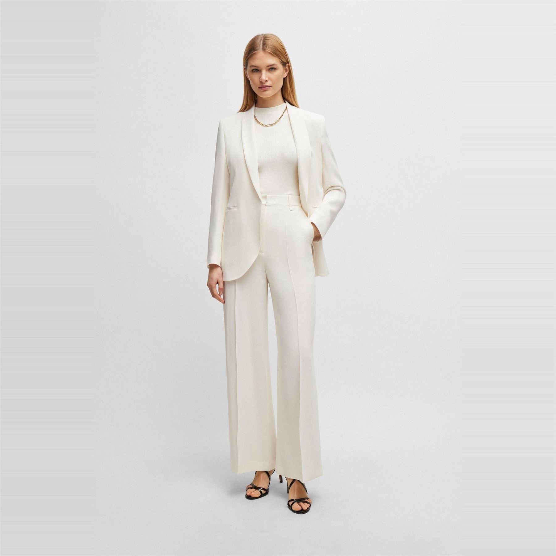Boss Tikela Straight Leg Trousers, Straight Leg Design
