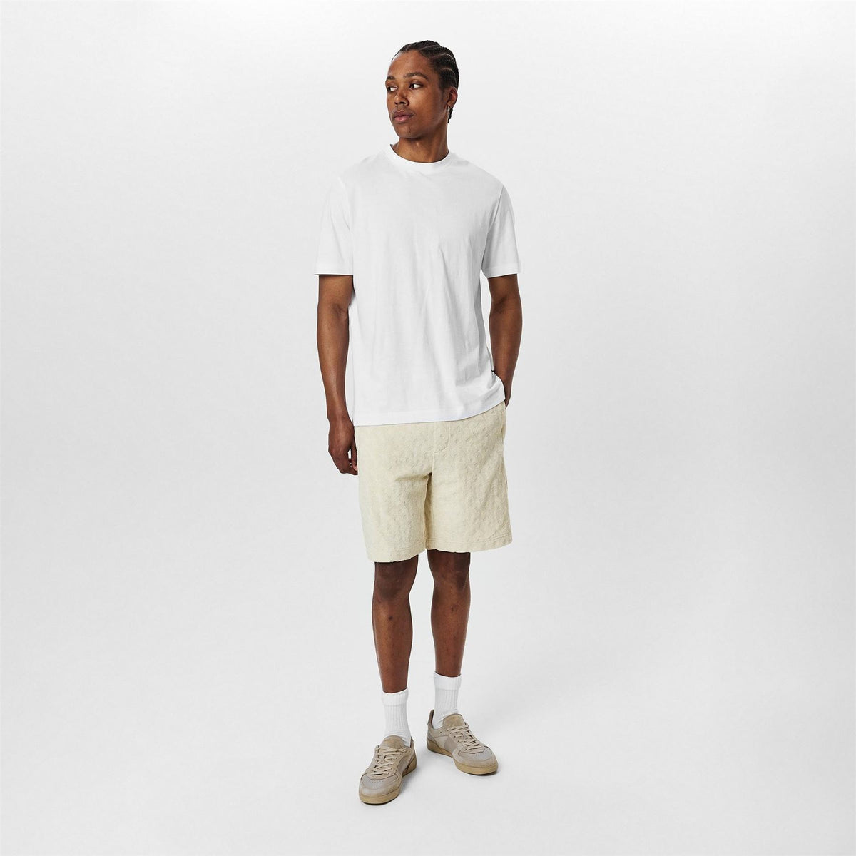 Boss Box Print Crew Neck Regular Fit T-Shirt
