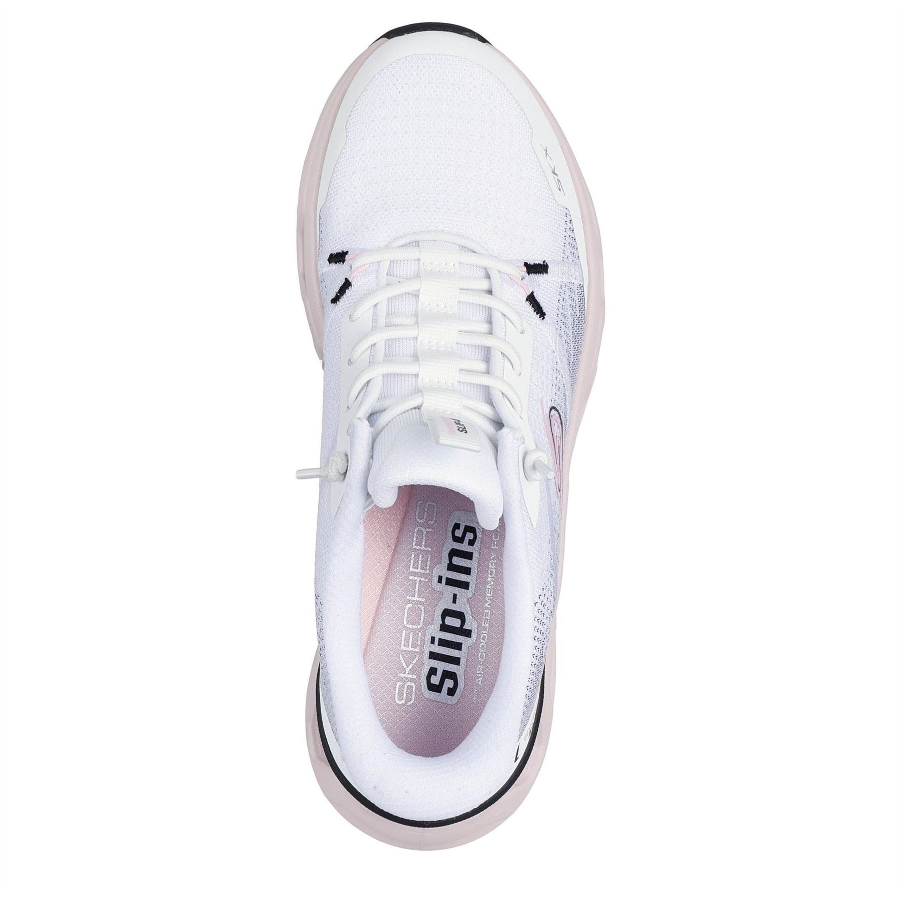 Skechers Womens Mesh Knotted Bungee Slip On Trainers