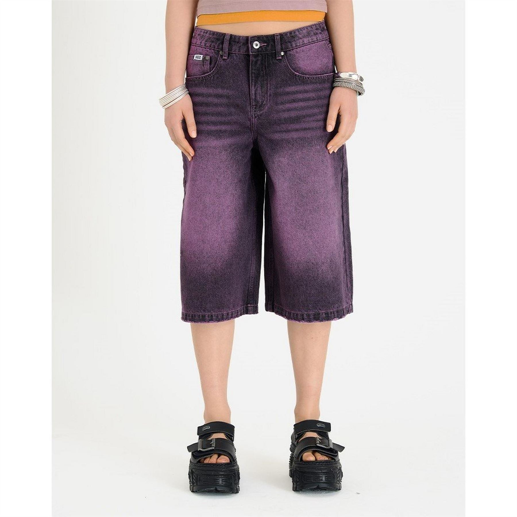 The Ragged Priest Lavender Release Denim Shorts