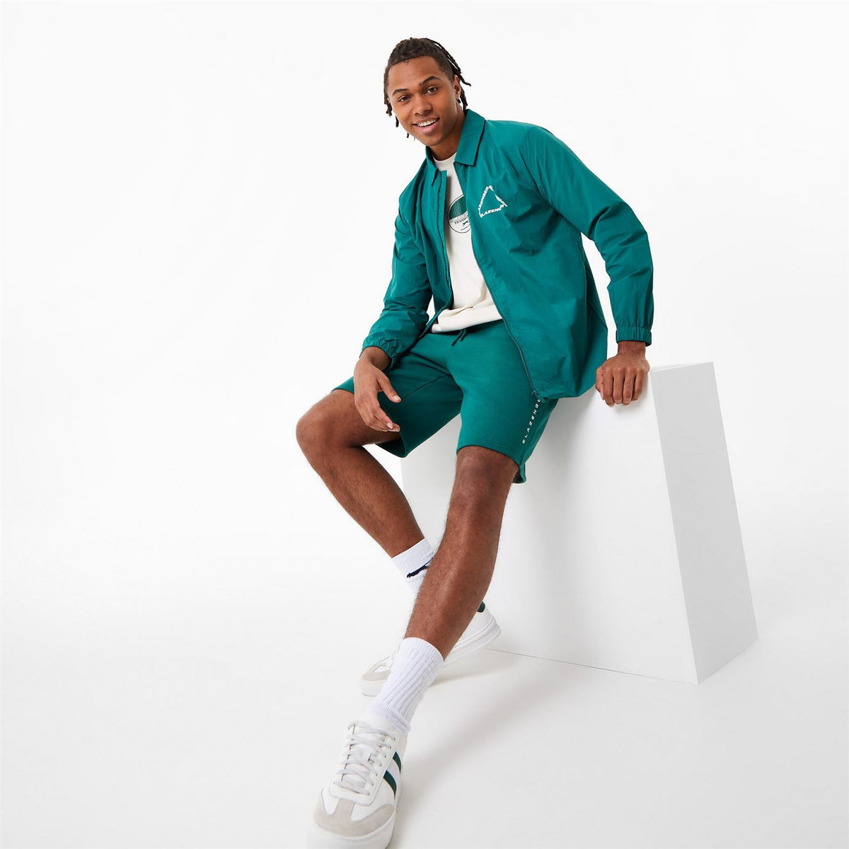 Slazenger Mens Ft. Aitch Zip FronT-Shirt