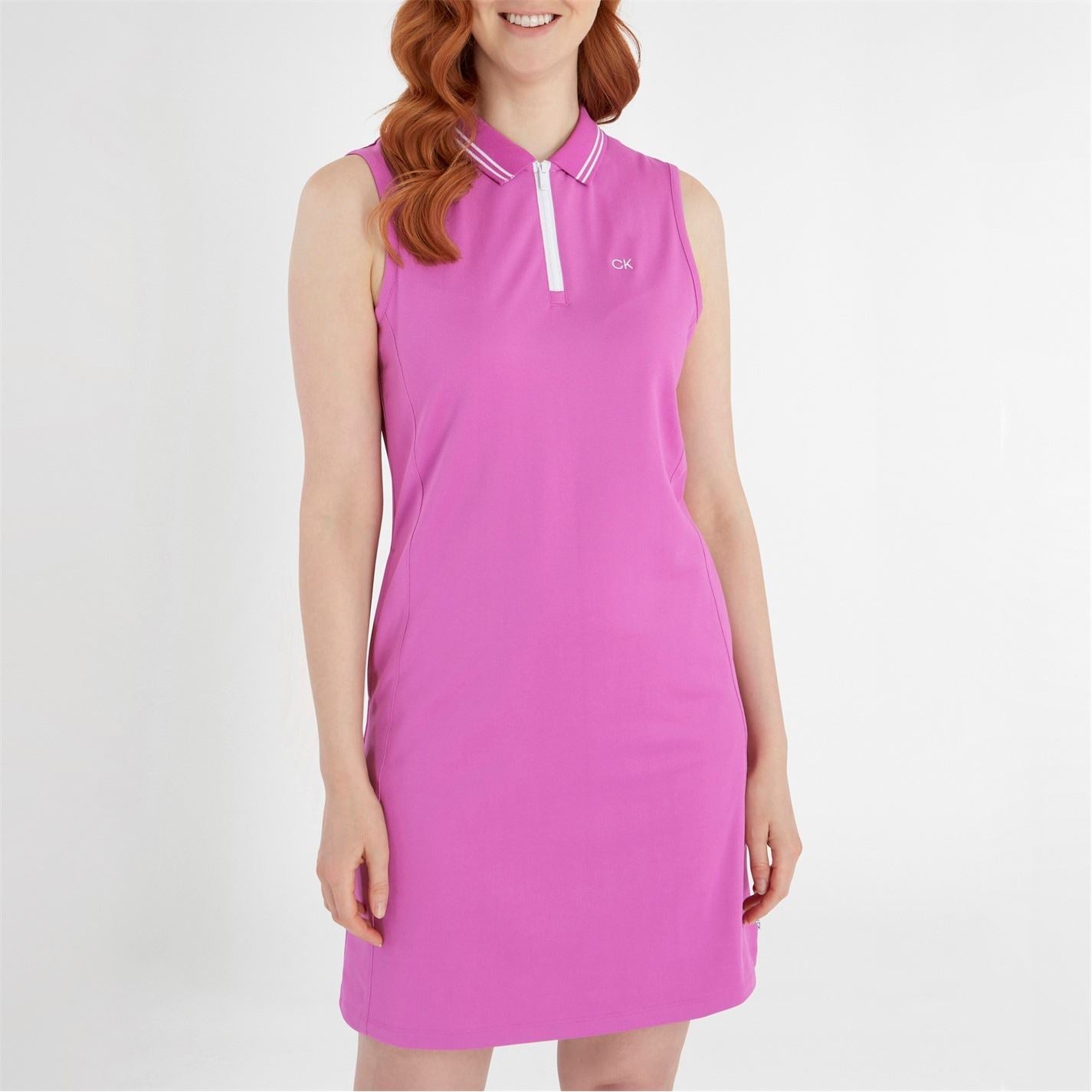 Calvin Klein Golf G Collared Neck Knee Length Shift Dress